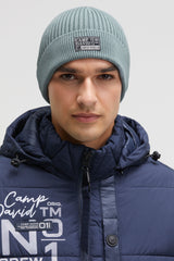 Czapka dzianinowa Stone Washed z naszywką z logo