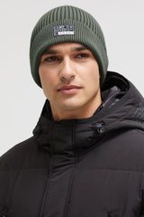 Czapka dzianinowa Stone Washed z naszywką z logo