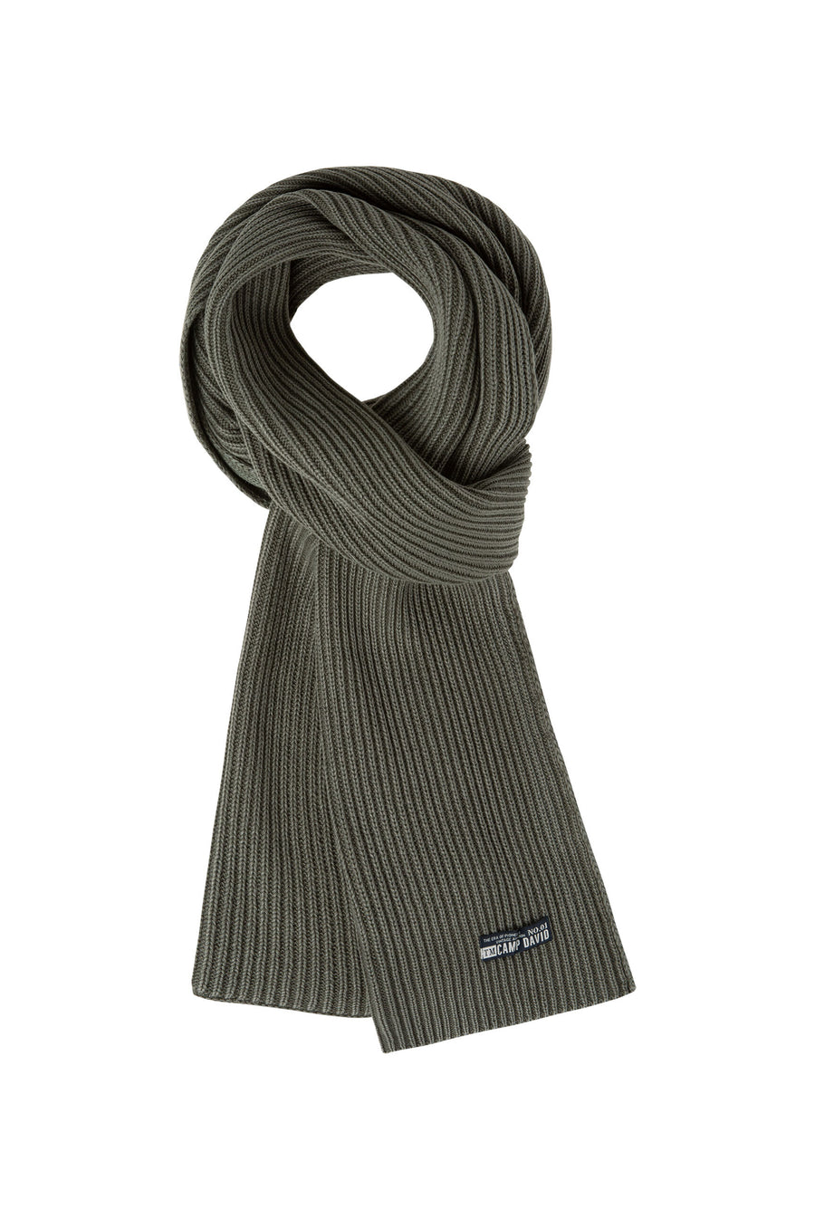 Szalik w prążkowanym splocie Stone Washed