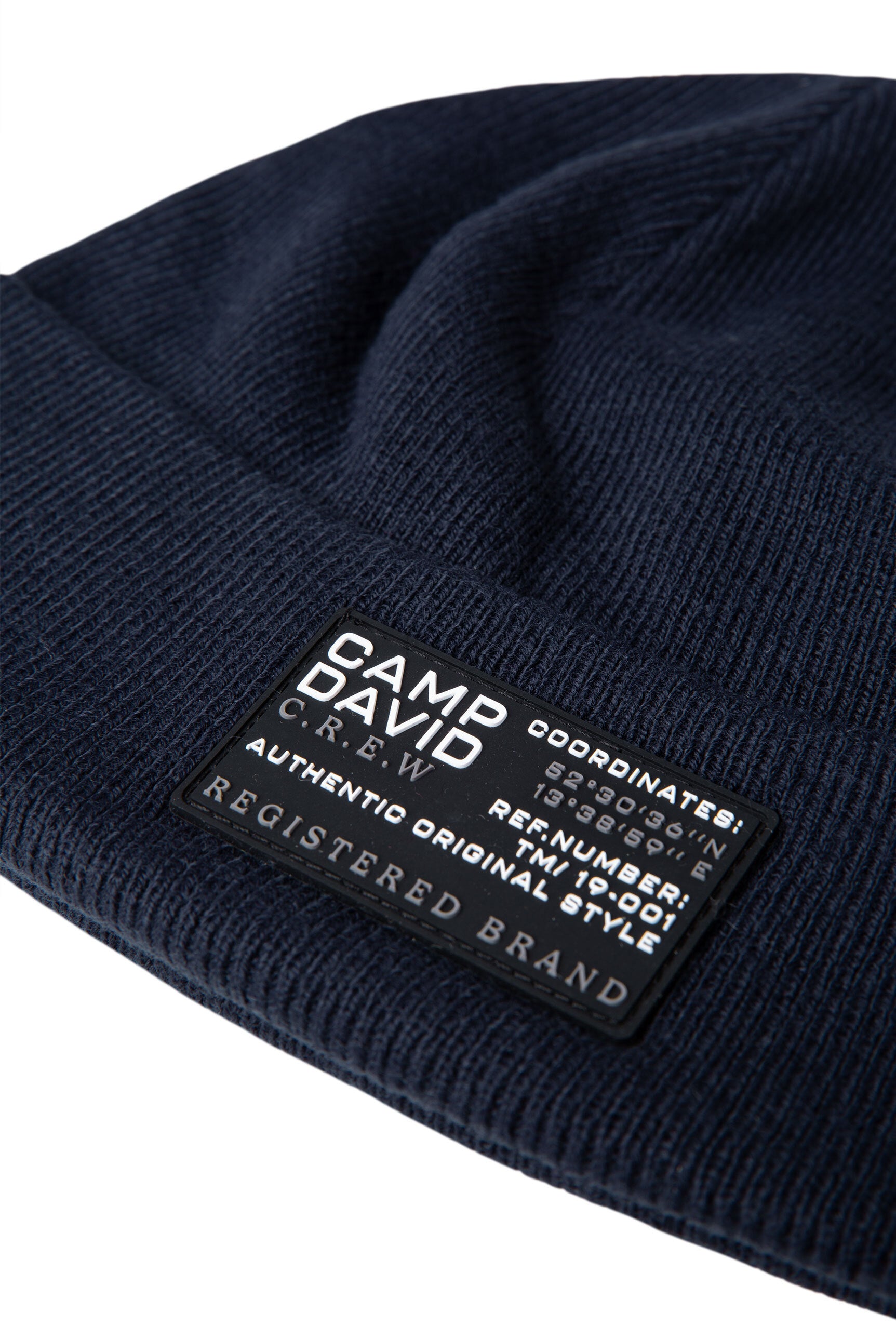 Czapka w prążkowanym splocie z naszywką z logo - 3