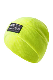 Czapka w prążkowanym splocie z naszywką z logo