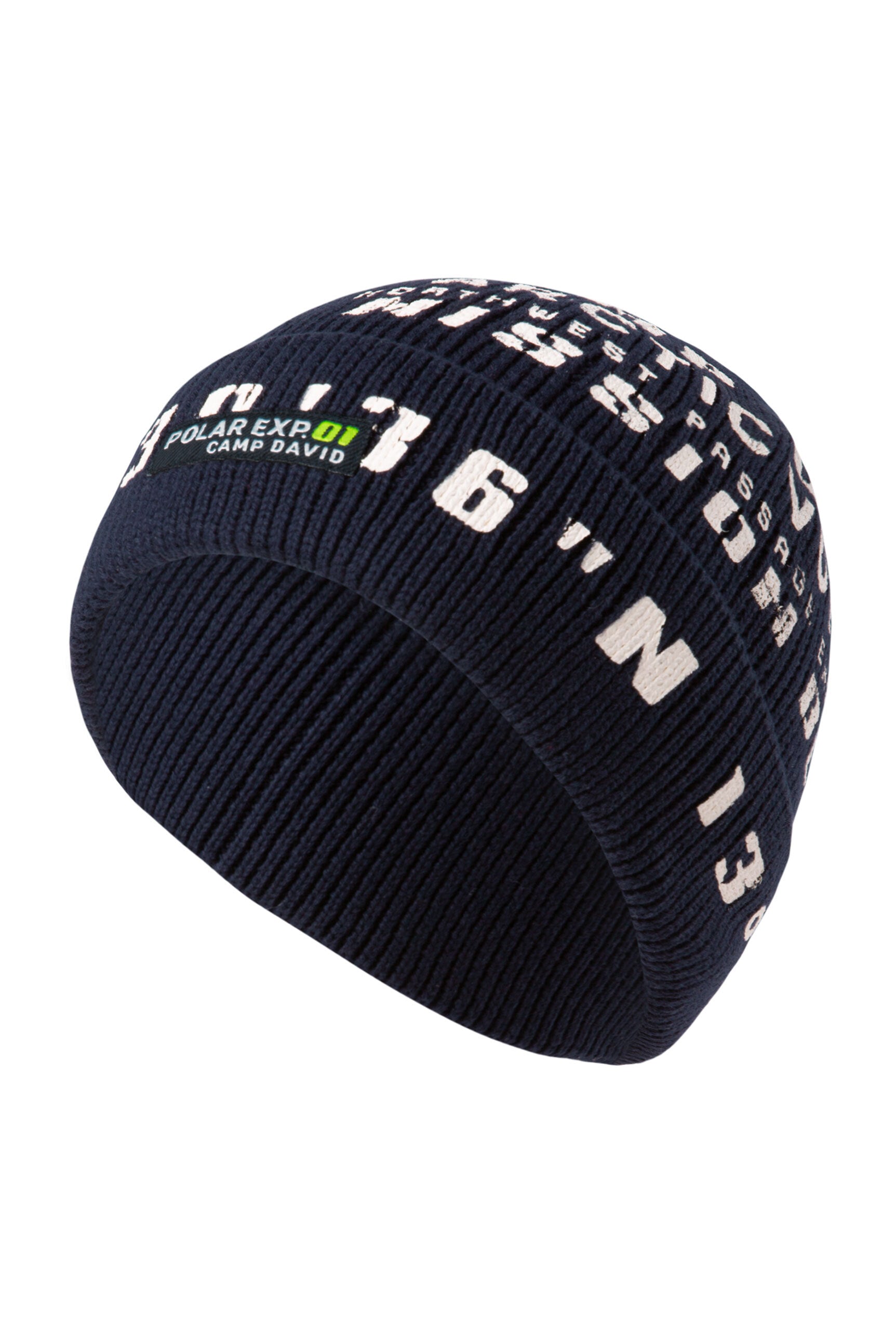 Czapka w prążkowanym splocie z nadrukiem logo i naszywką - 1