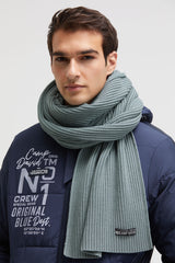 Szalik w prążkowanym splocie Stone Washed