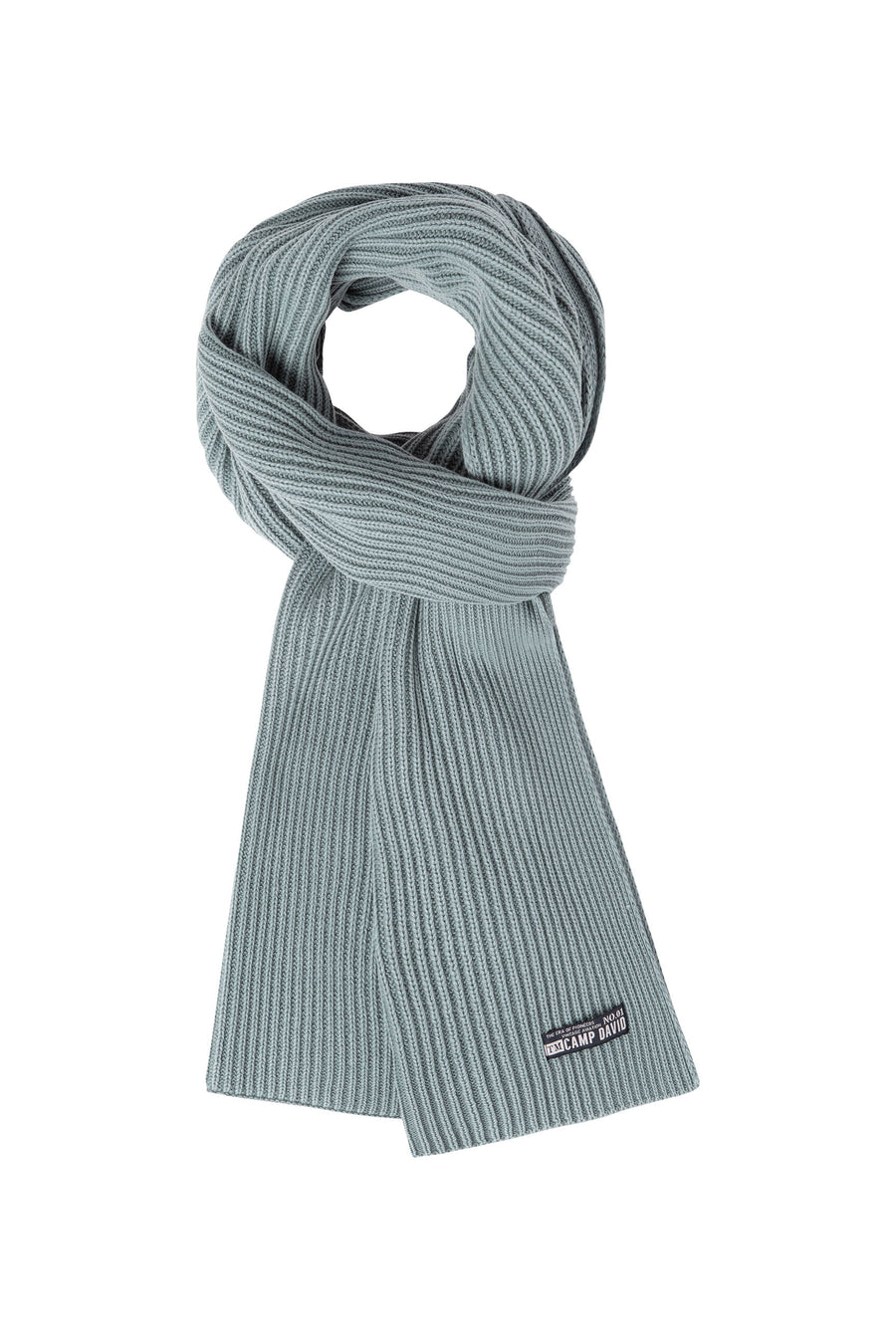 Szalik w prążkowanym splocie Stone Washed