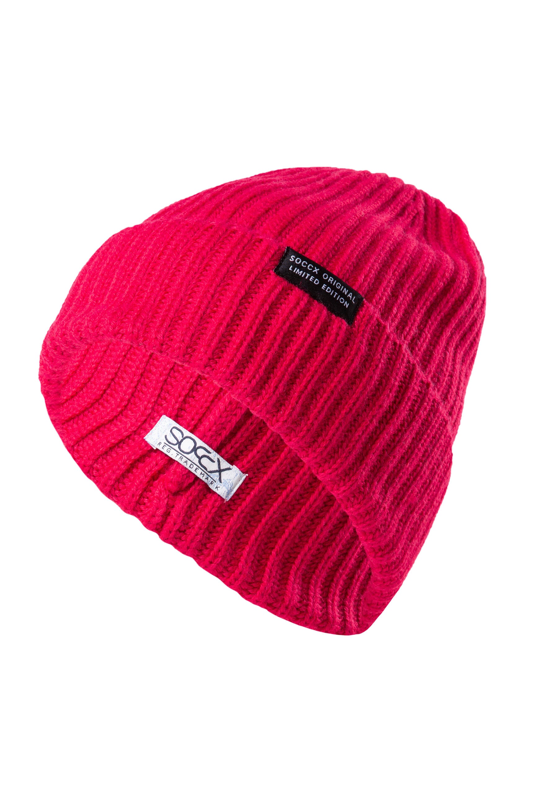 Czapka beanie z prążkowanej dzianiny - 1