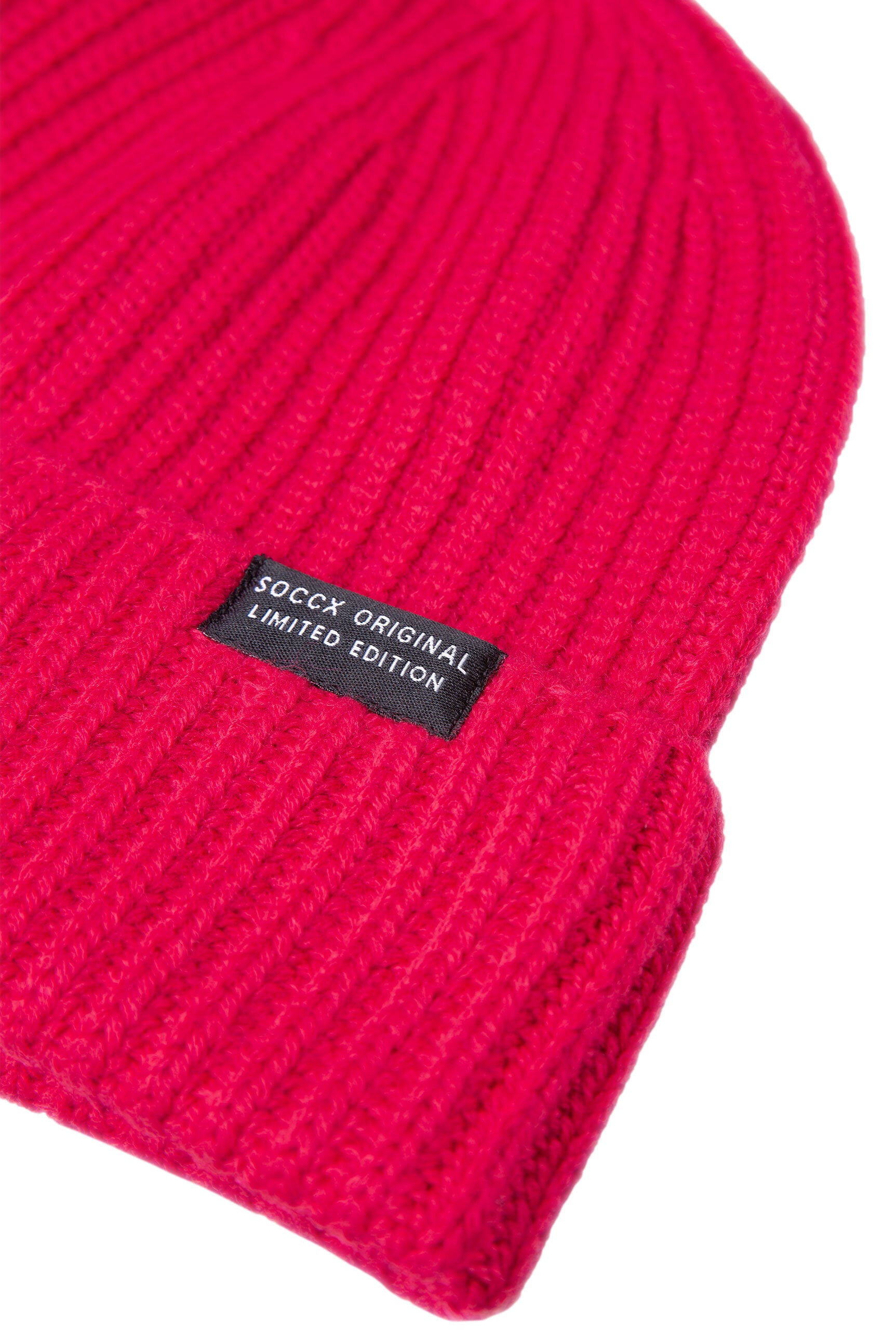 Czapka beanie z prążkowanej dzianiny