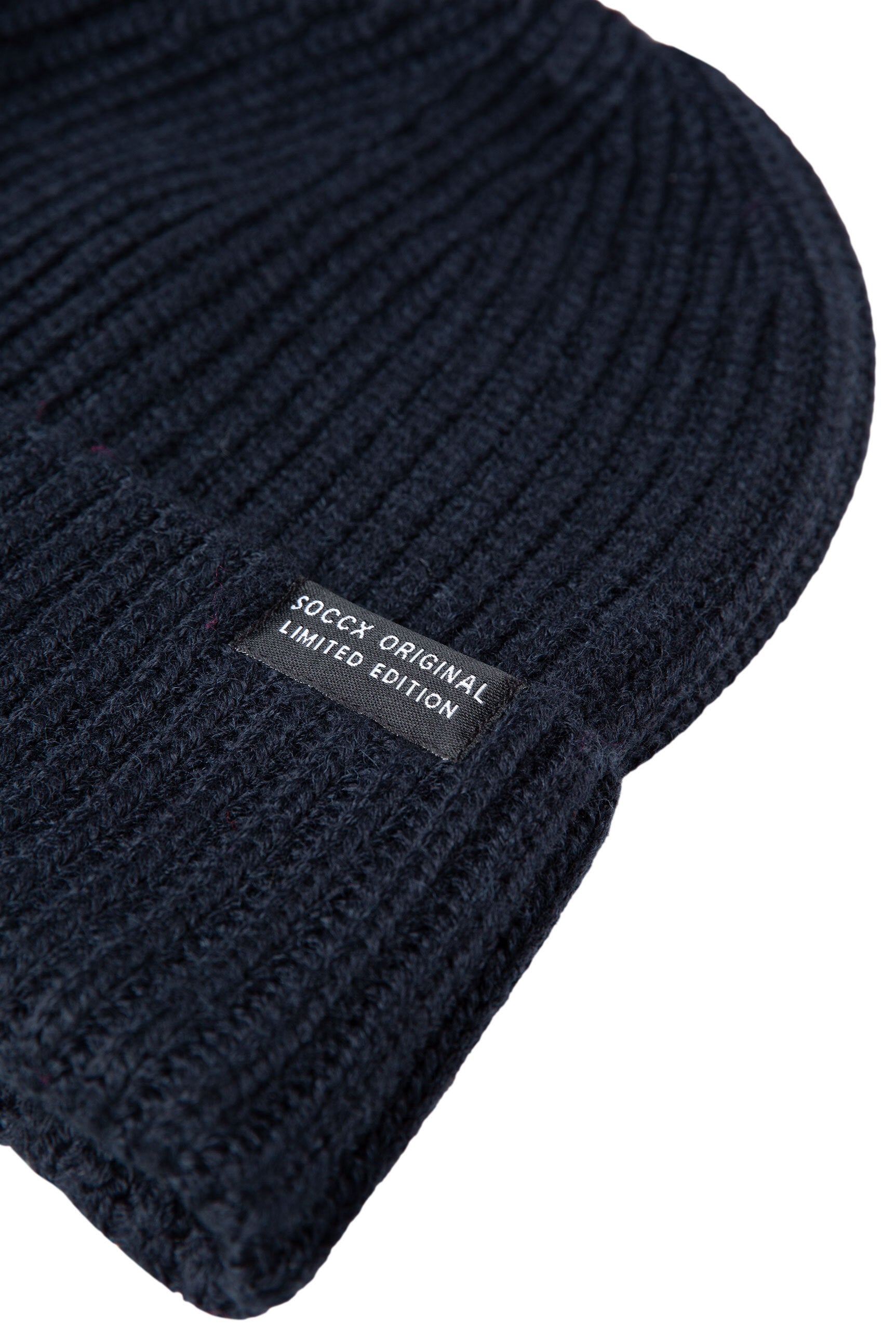 Czapka beanie z prążkowanej dzianiny