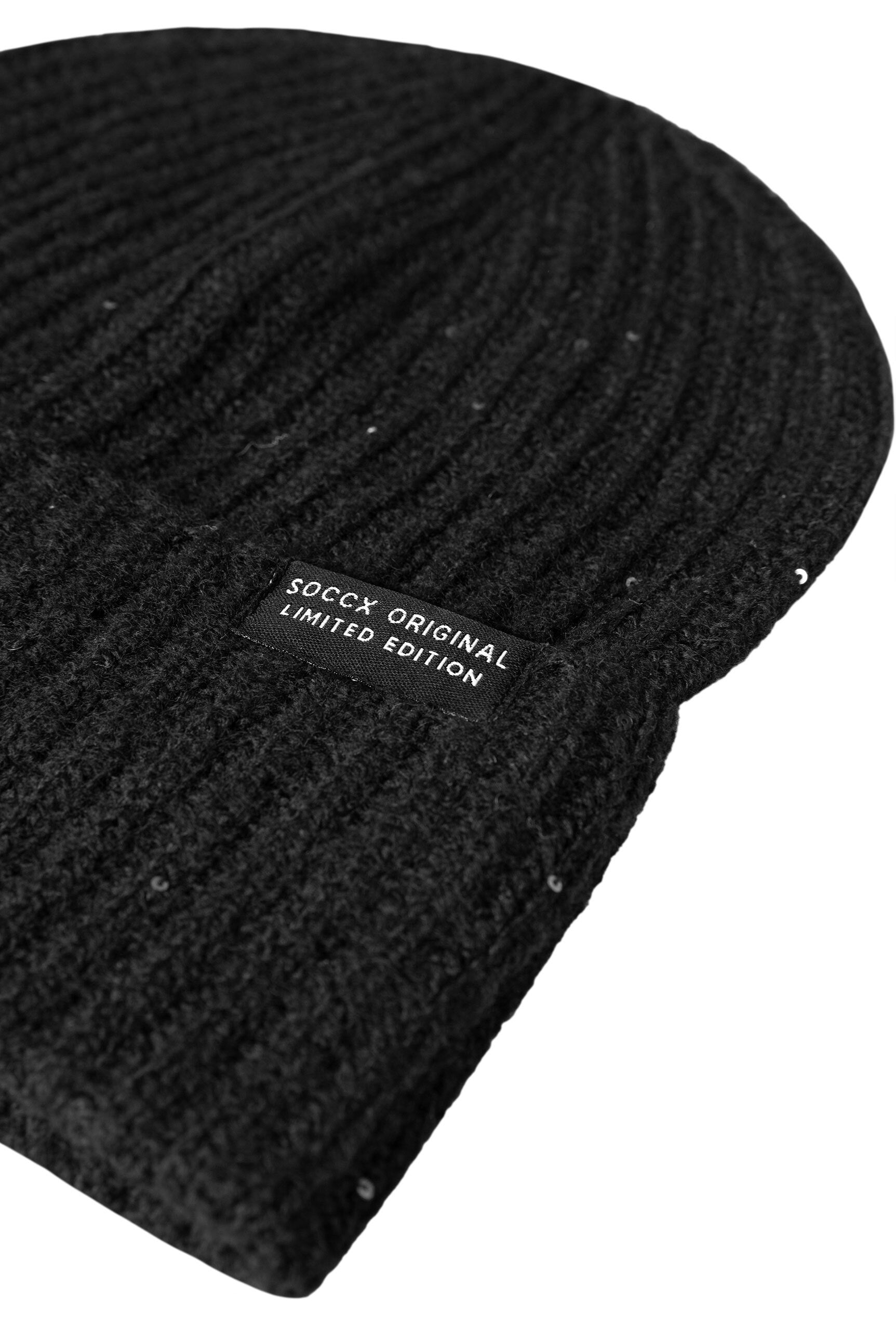 Czapka dzianinowa z mini cekinami - 4