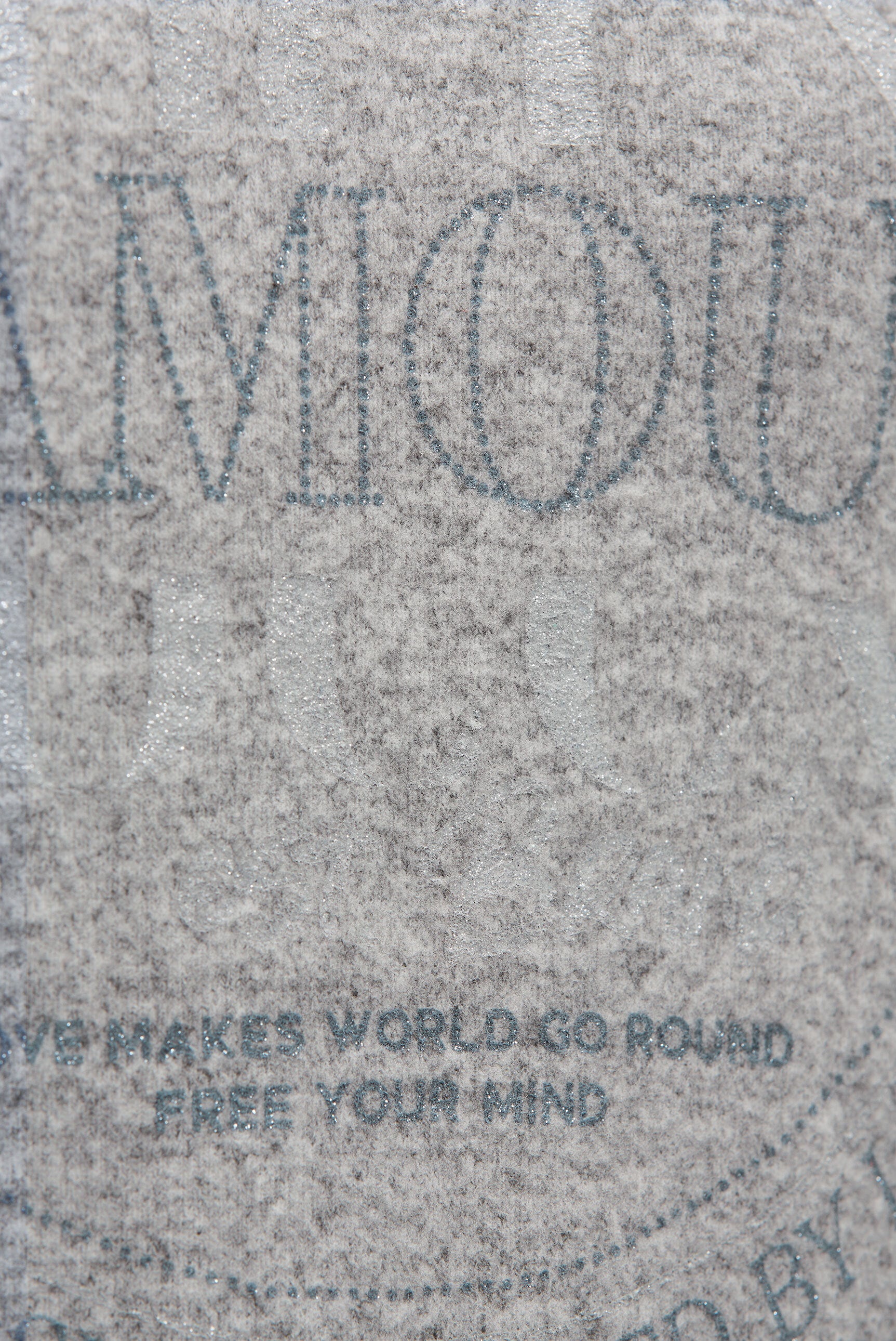 Bluza z kapturem z polaru z brokatowym nadrukiem - 6