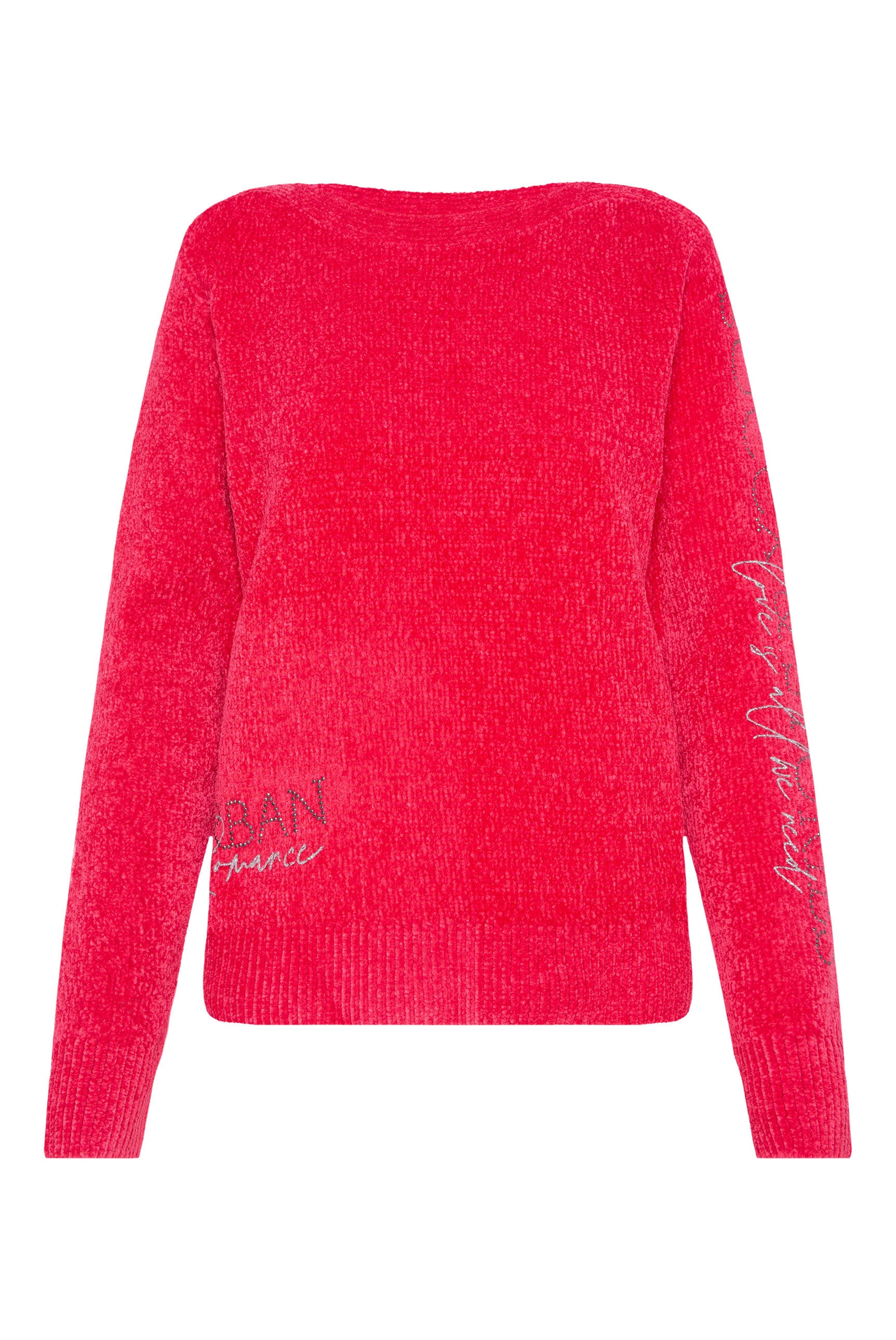Chenille-Pullover mit Glitzer-Artworks - 1