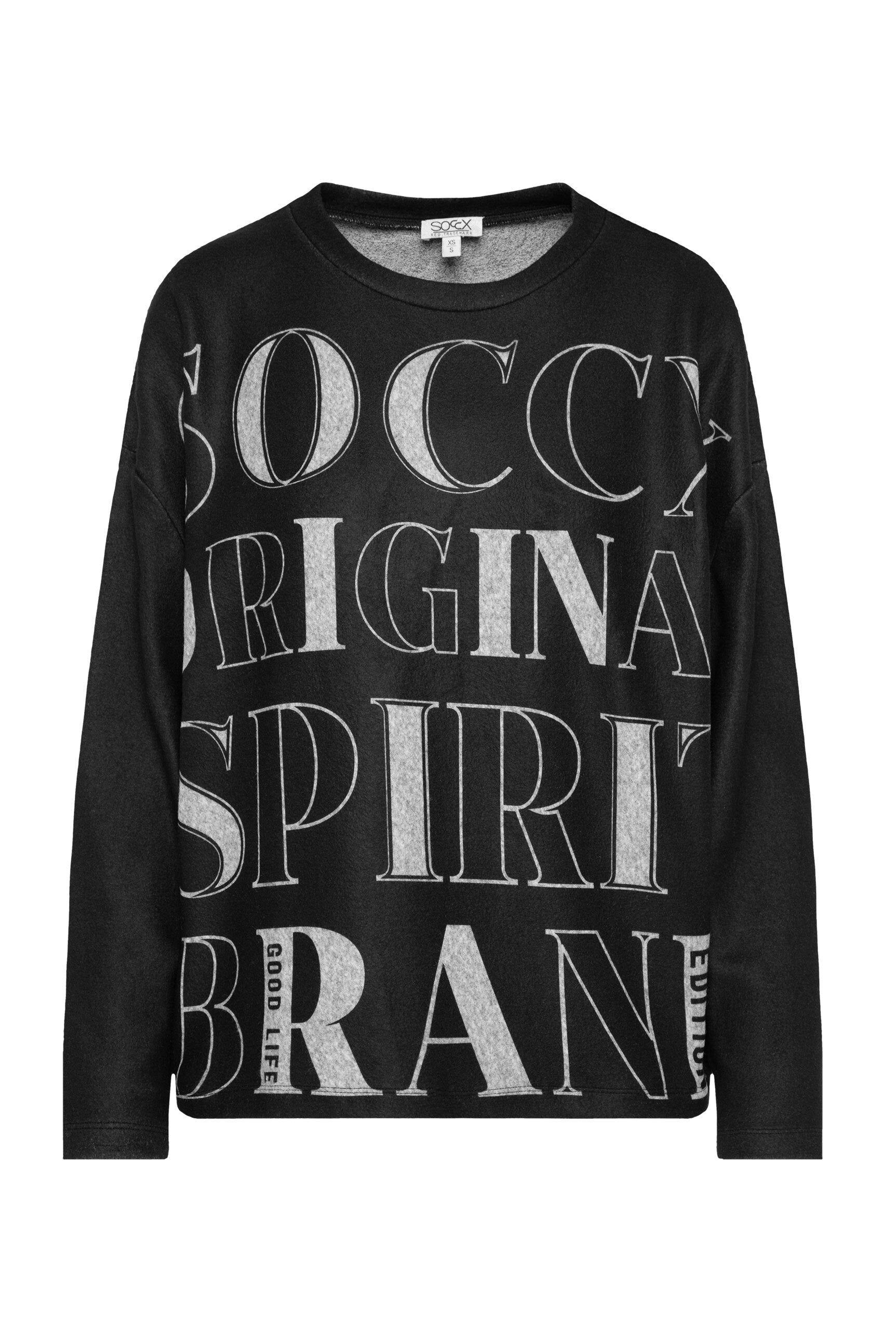 Sweter z miękkiej dzianiny z nadrukiem logo