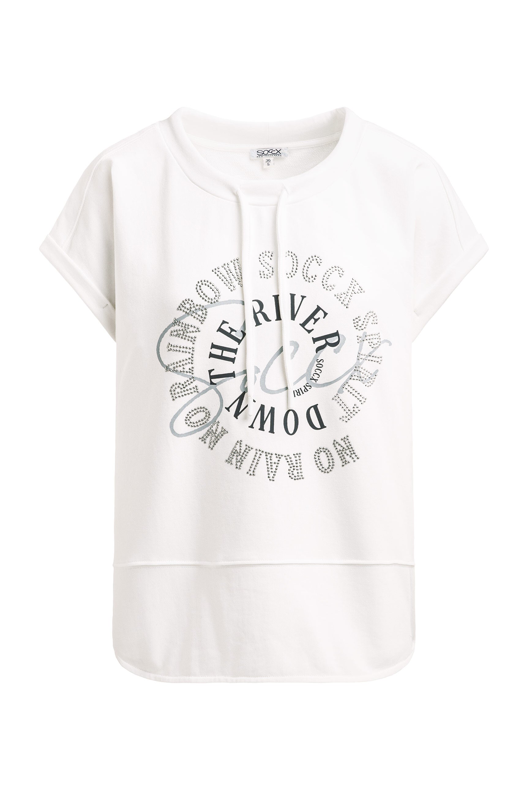 Oversized-Shirt mit Artwork aus Schmucksteinen - 1