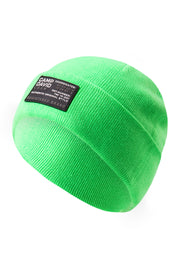 Czapka w prążkowanym splocie z naszywką z logo