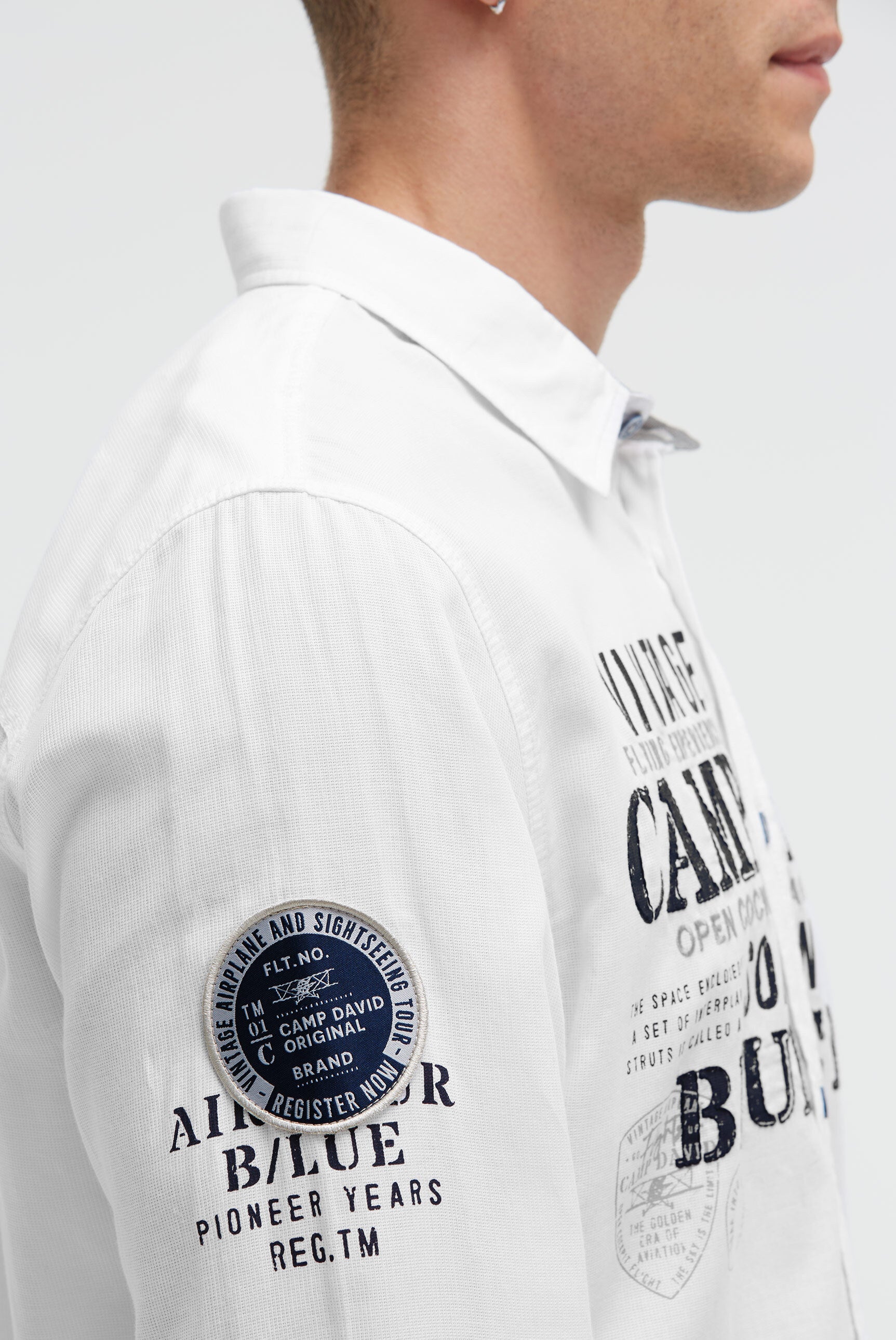 Koszula jacquardowa z długim rękawem i grafikami - 6