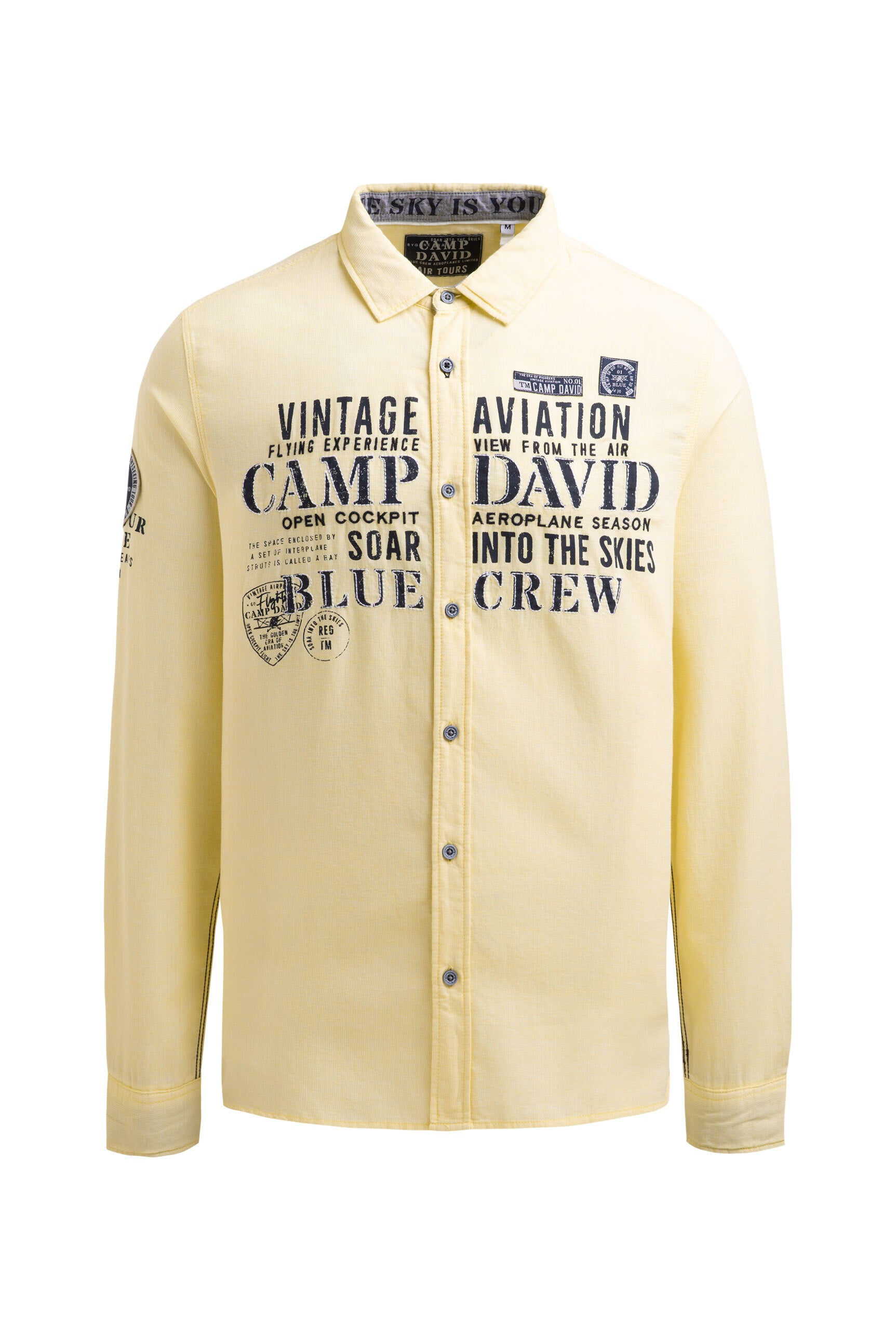 Koszula jacquardowa z długim rękawem i grafikami - 1