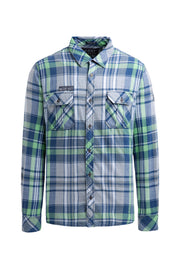 Koszula w kratę z długim rękawem i kieszeniami z klapką