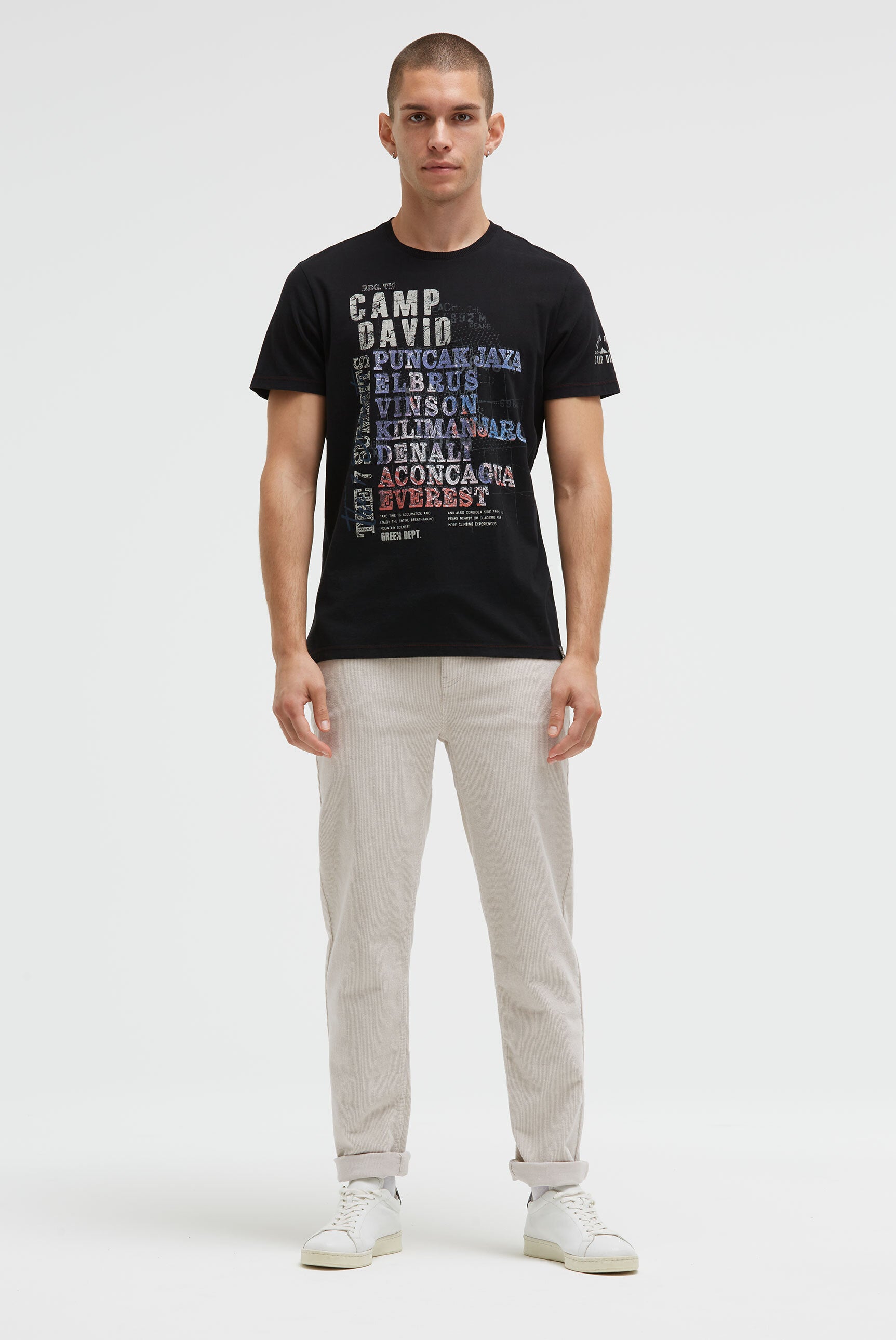 Spodnie sztruksowe ze sznurkiem w pasie - 3