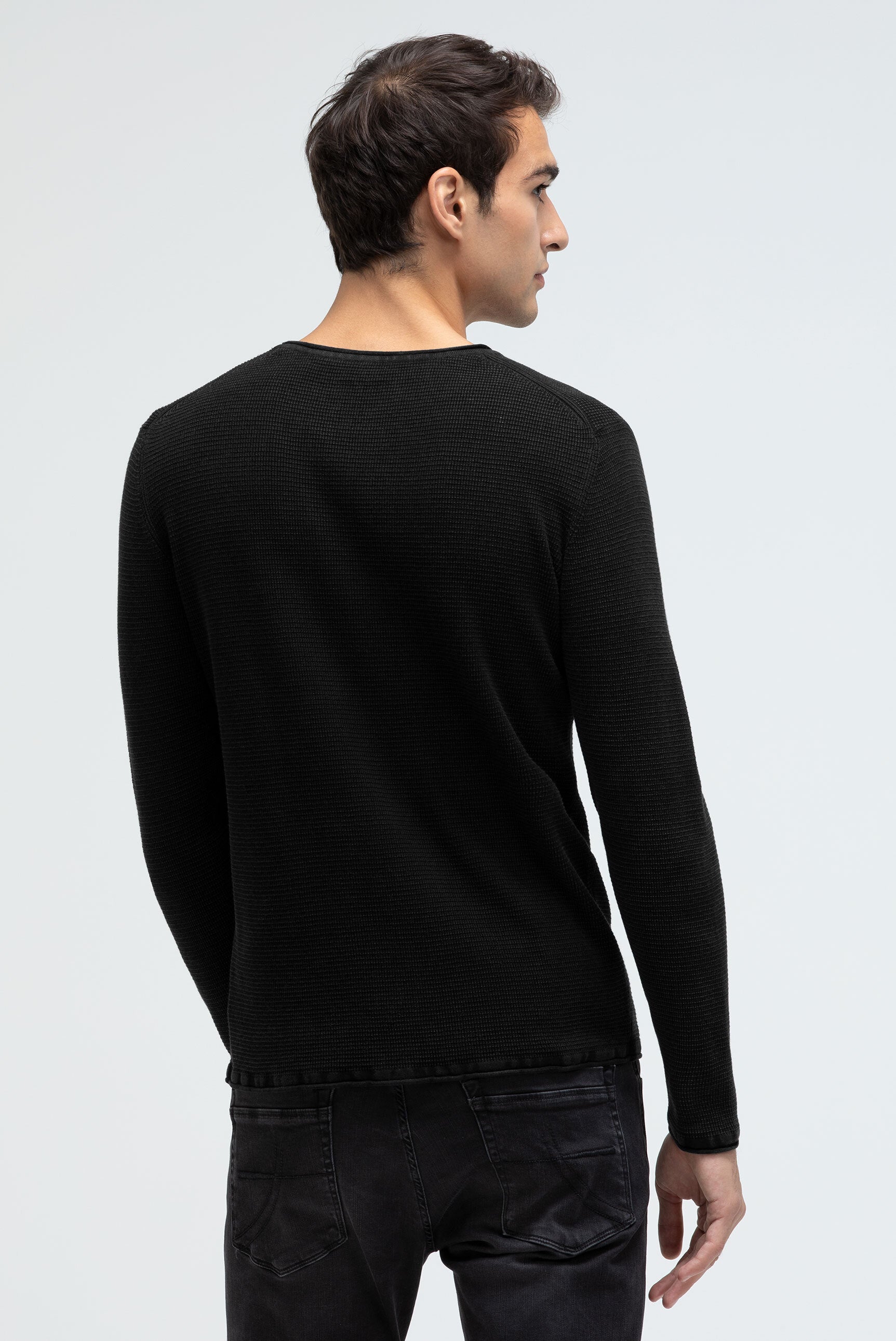Strukturalny pulower Stone Washed