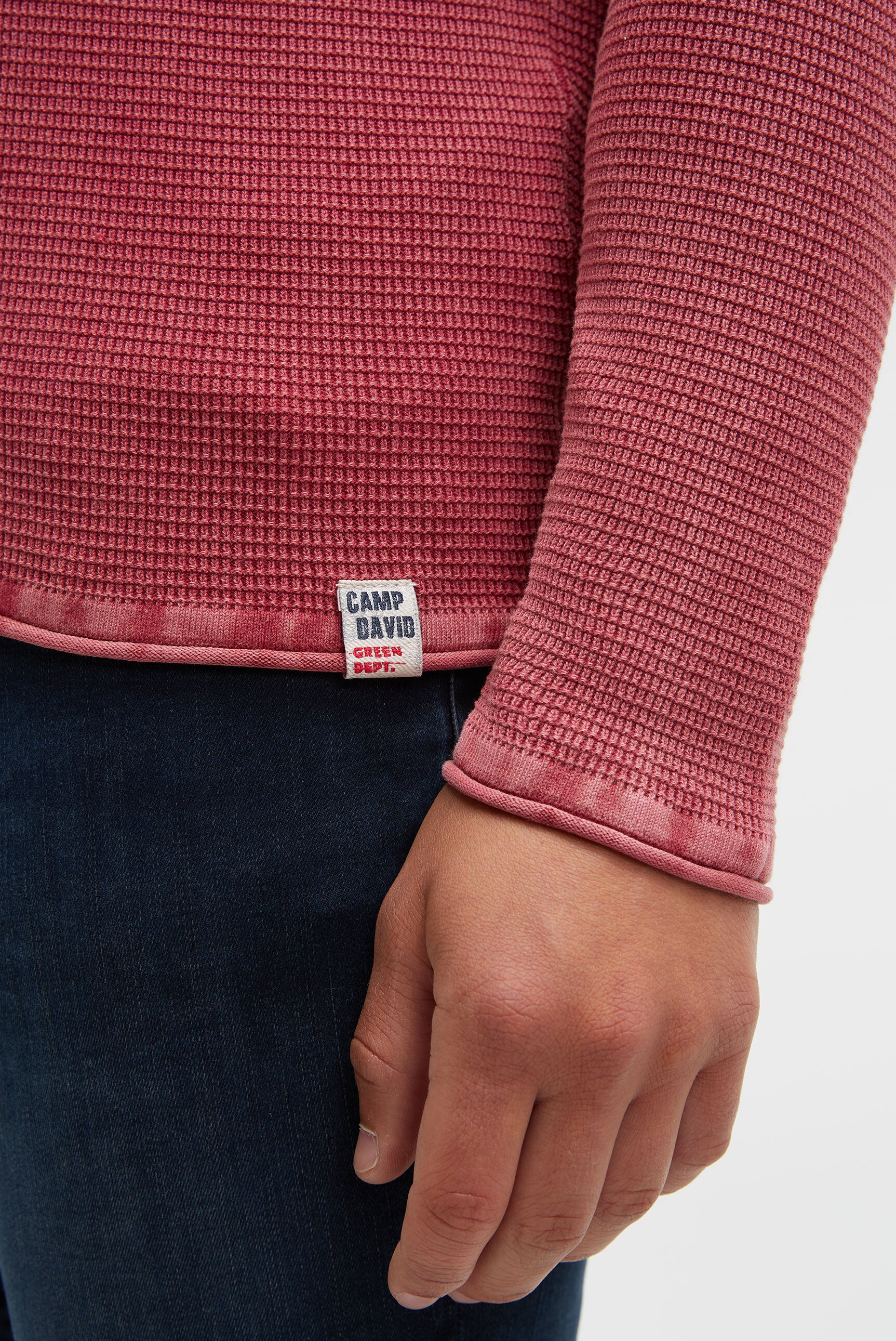 Strukturalny pulower Stone Washed - 6