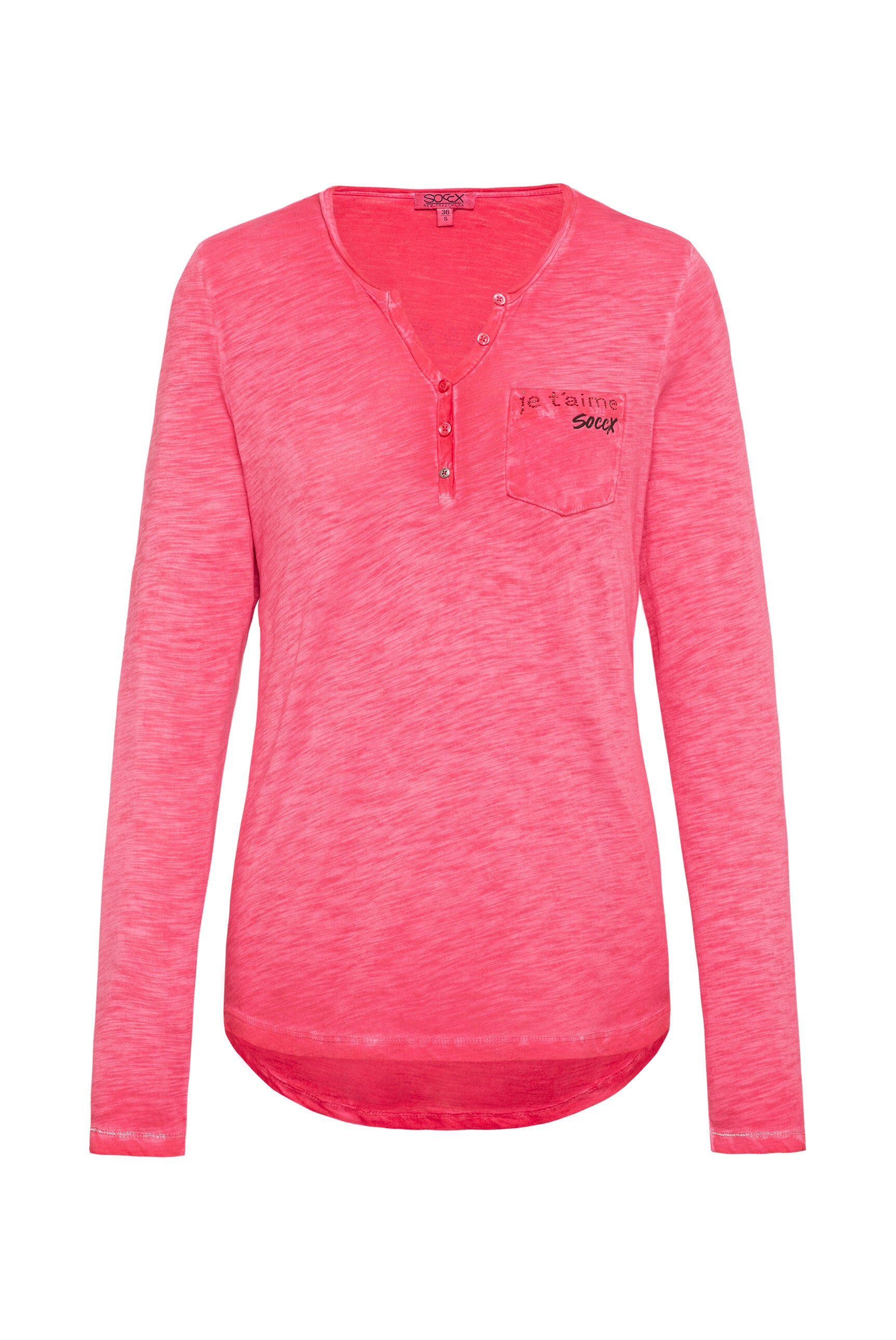 Koszula z dekoltem serafino z nadrukiem na plecach