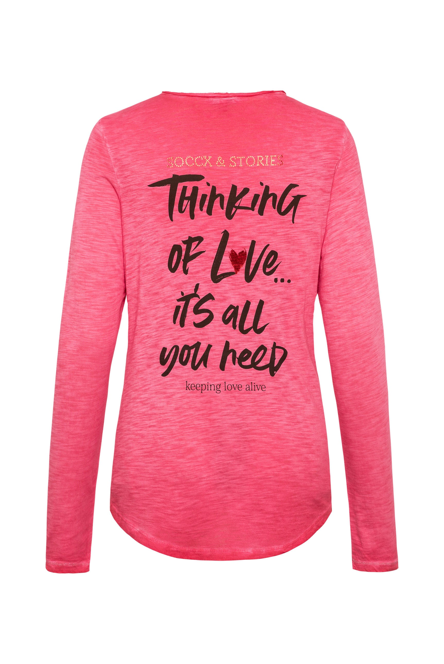 Koszula z dekoltem serafino z nadrukiem na plecach - 6