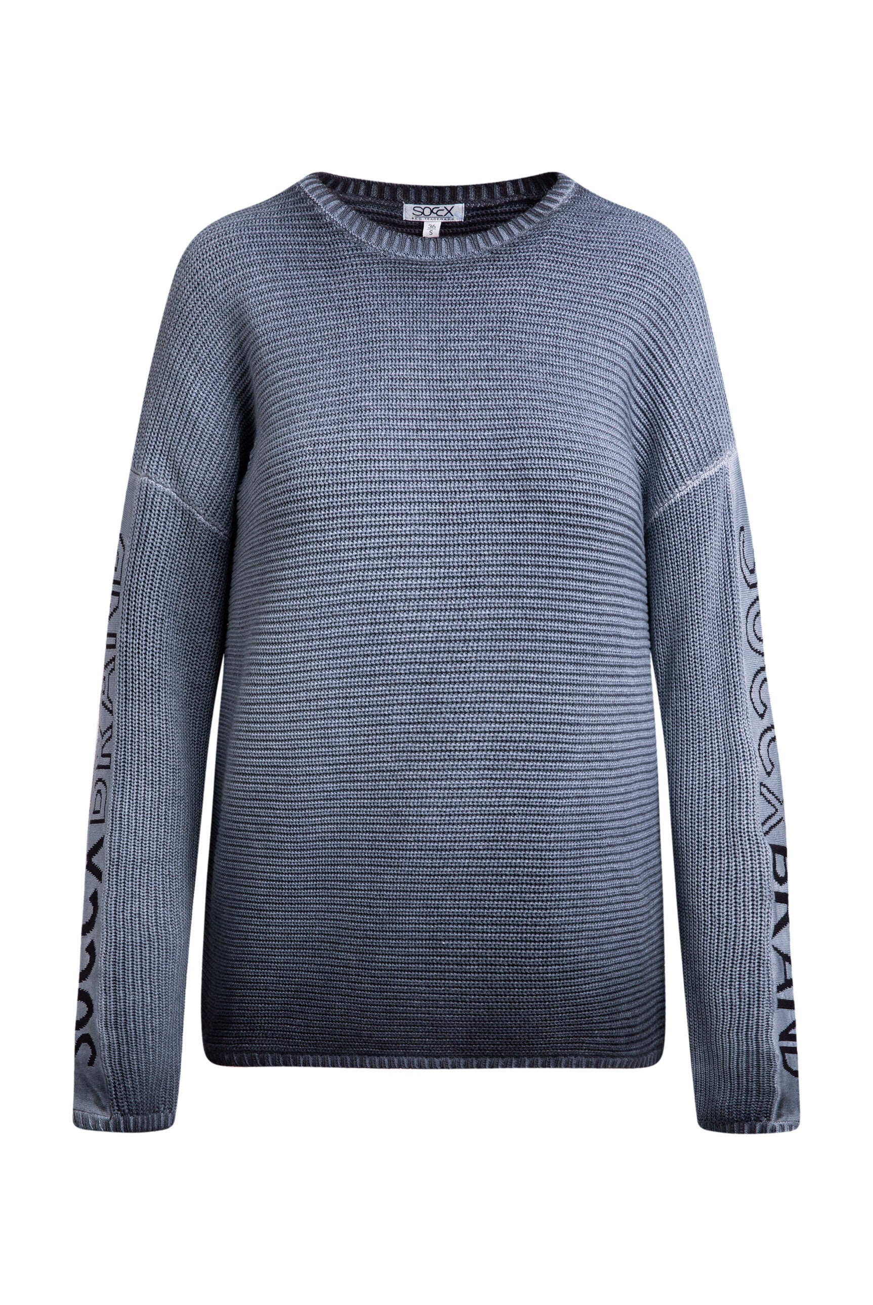 Pulower z wzorem intarsji na rękawach - 1