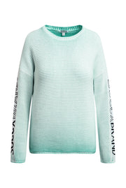 Pulower z wzorem intarsji na rękawach