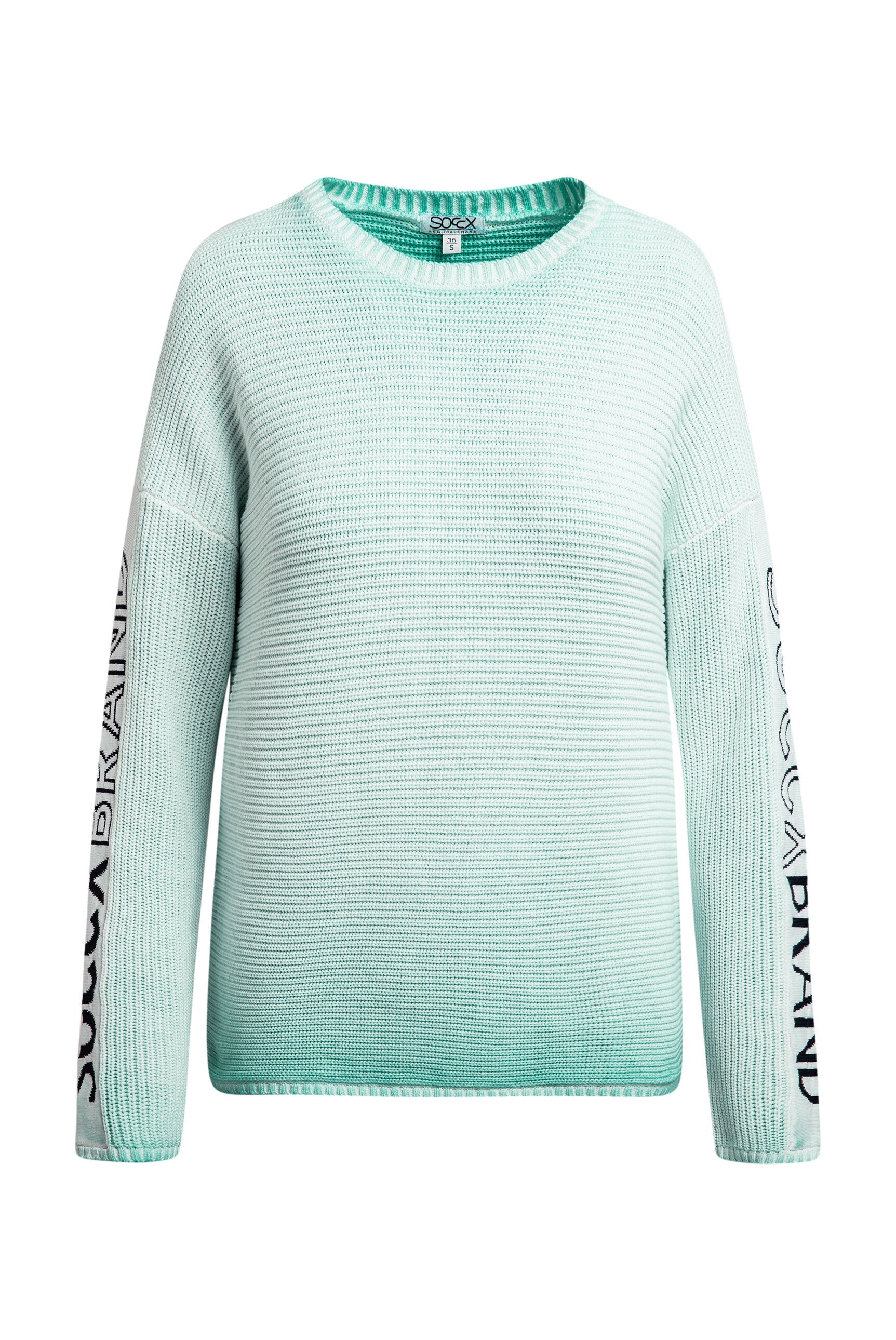 Pulower z wzorem intarsji na rękawach - 1