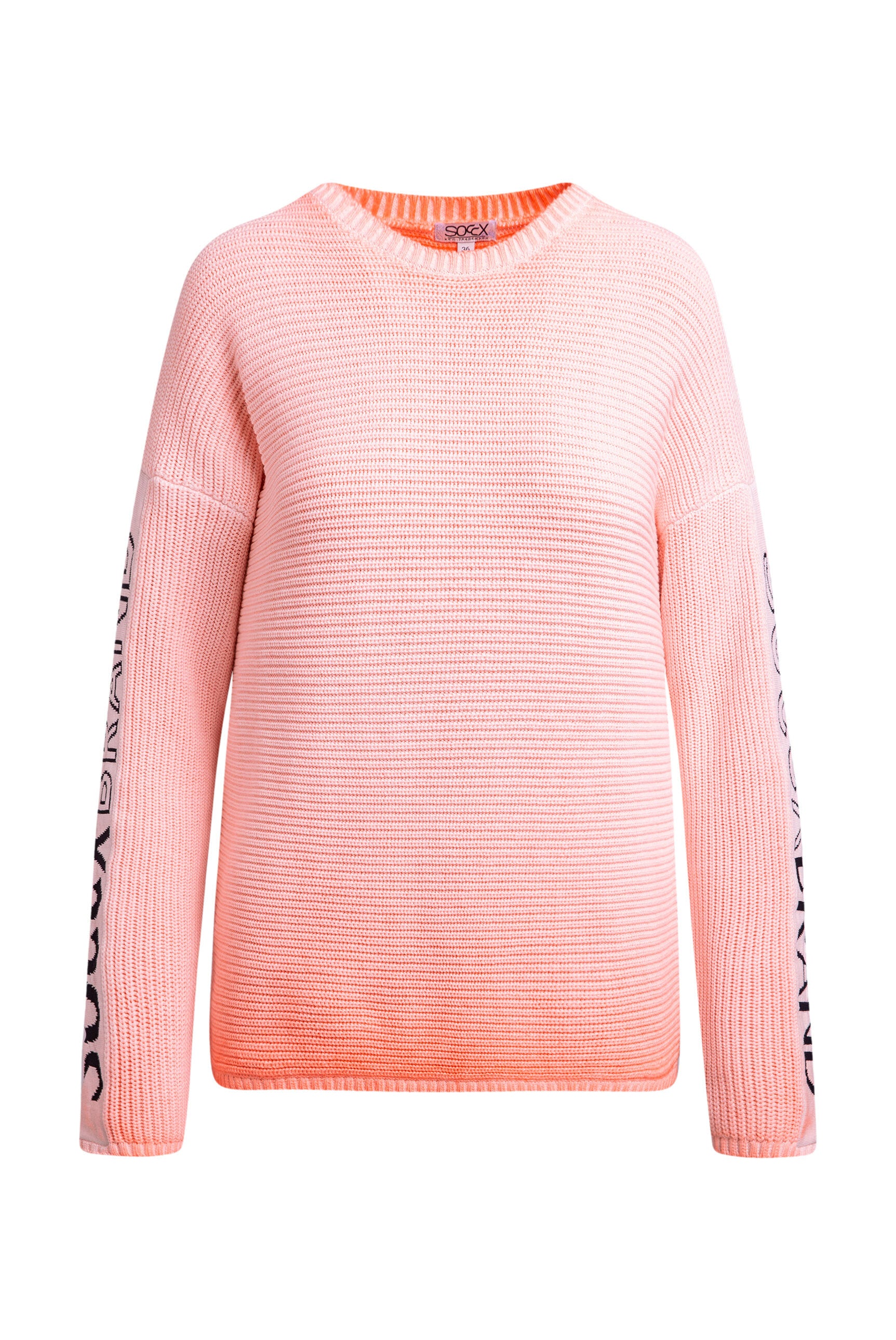 Pulower z wzorem intarsji na rękawach