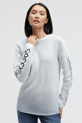 Pulower z wzorem intarsji na rękawach