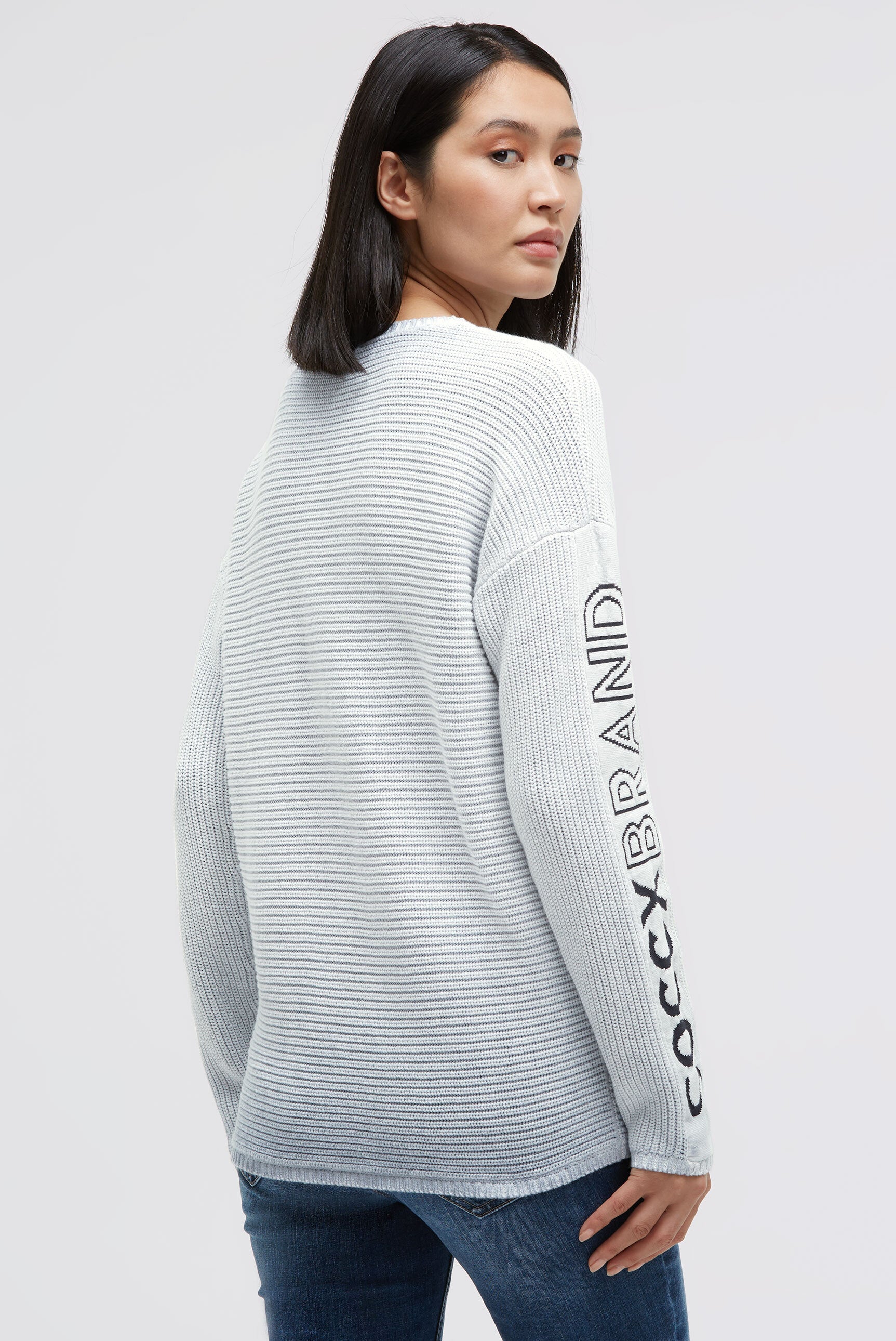 Pulower z wzorem intarsji na rękawach - 5