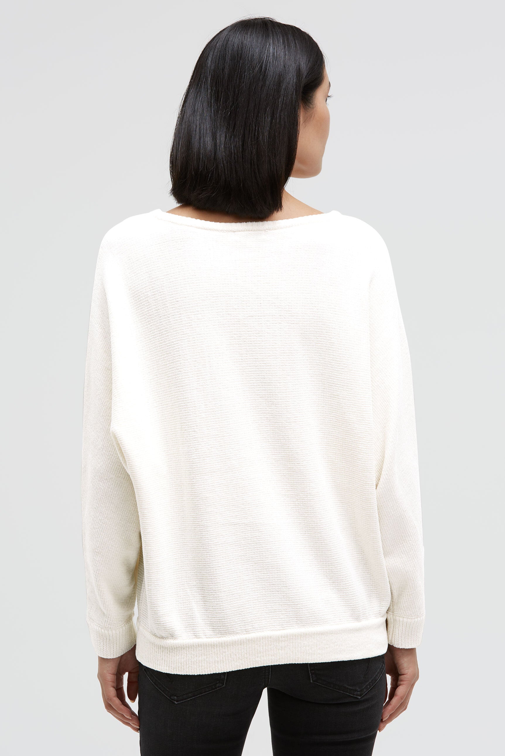 Pulower z chenille z nadrukiem glitter - 5