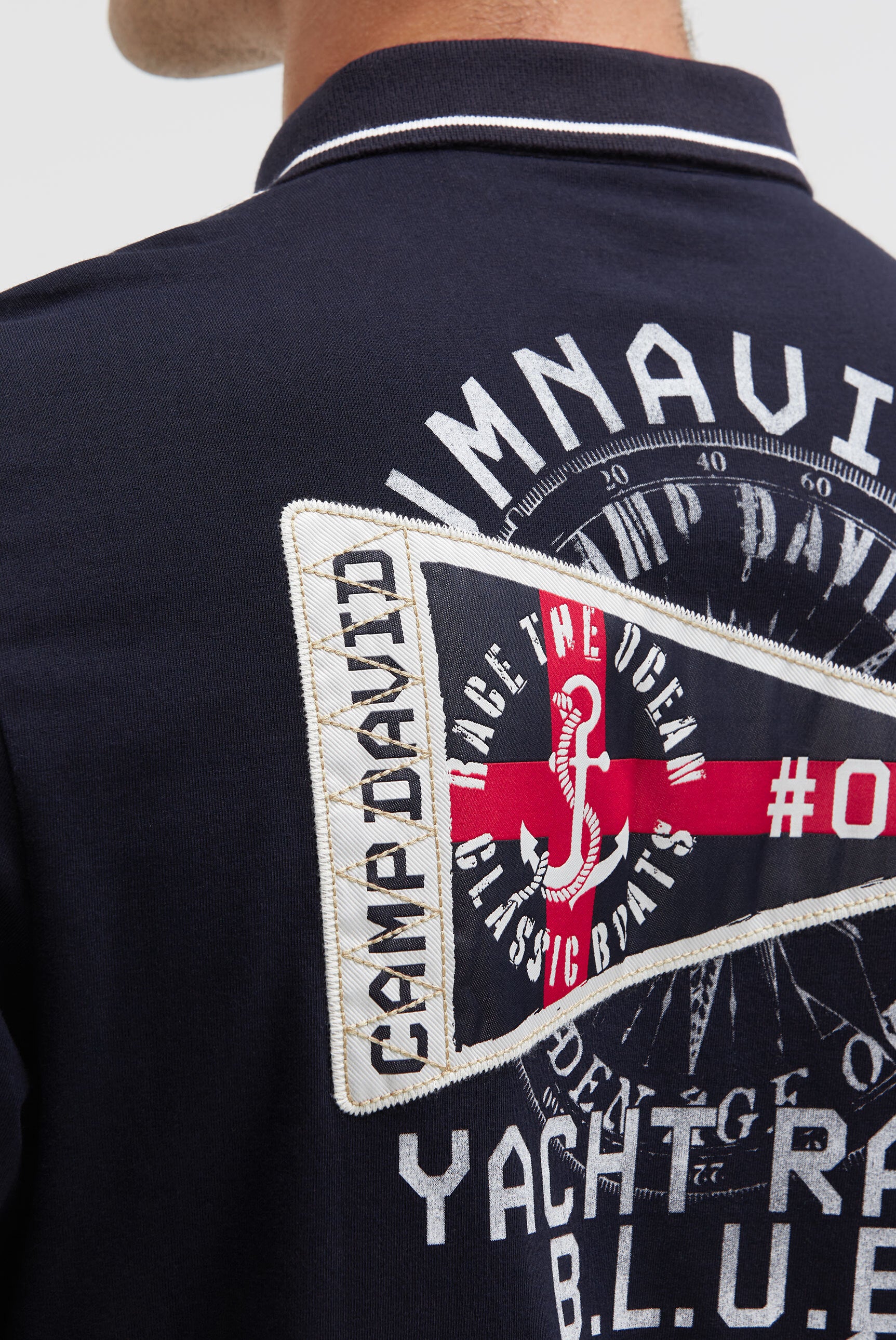 Polo z długim rękawem i nadrukiem na plecach - 6