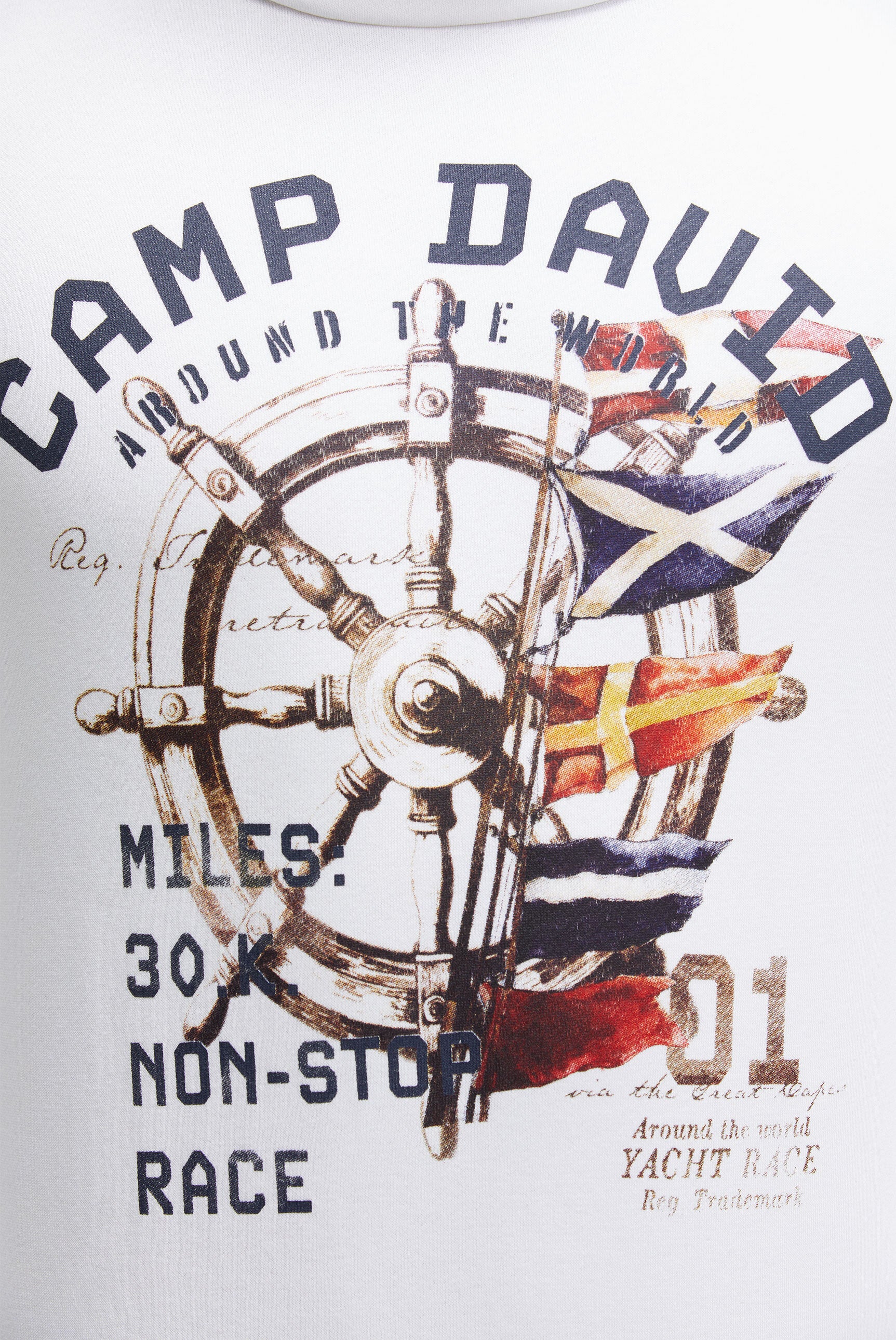 Bluza z kołnierzem i nadrukiem fotograficznym - 6