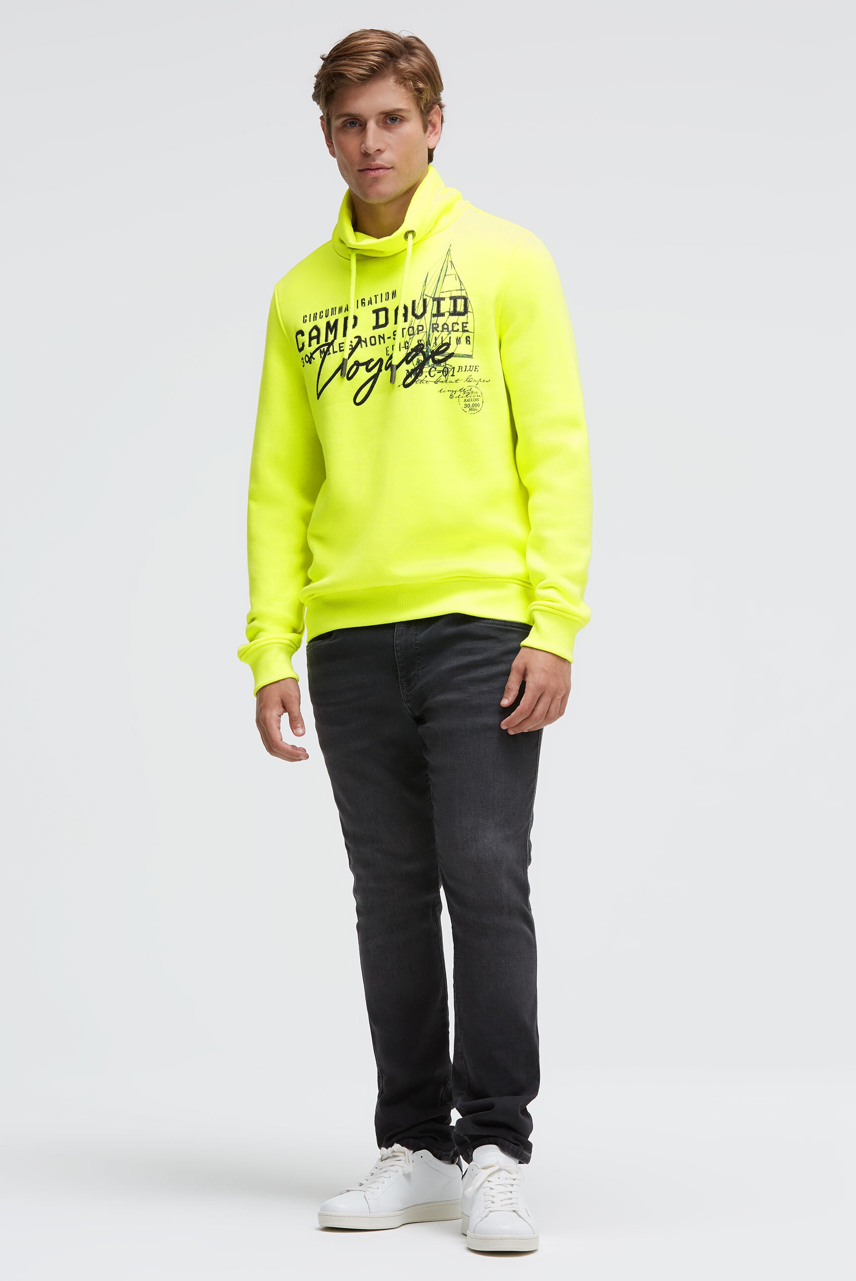 Bluza z kołnierzem i nadrukiem artwork - 3