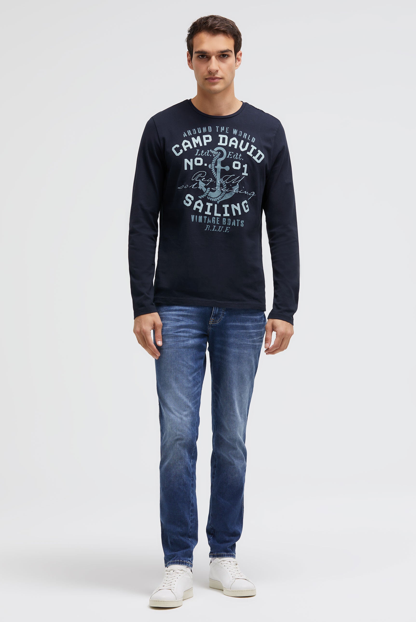 Longsleeve z nadrukiem rubber i haftem - 3