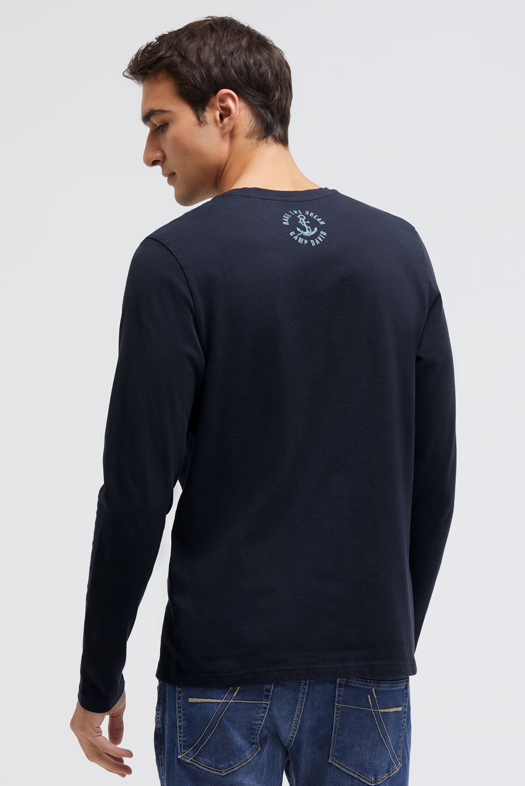 Longsleeve z nadrukiem rubber i haftem - 5