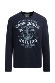 Longsleeve z nadrukiem rubber i haftem