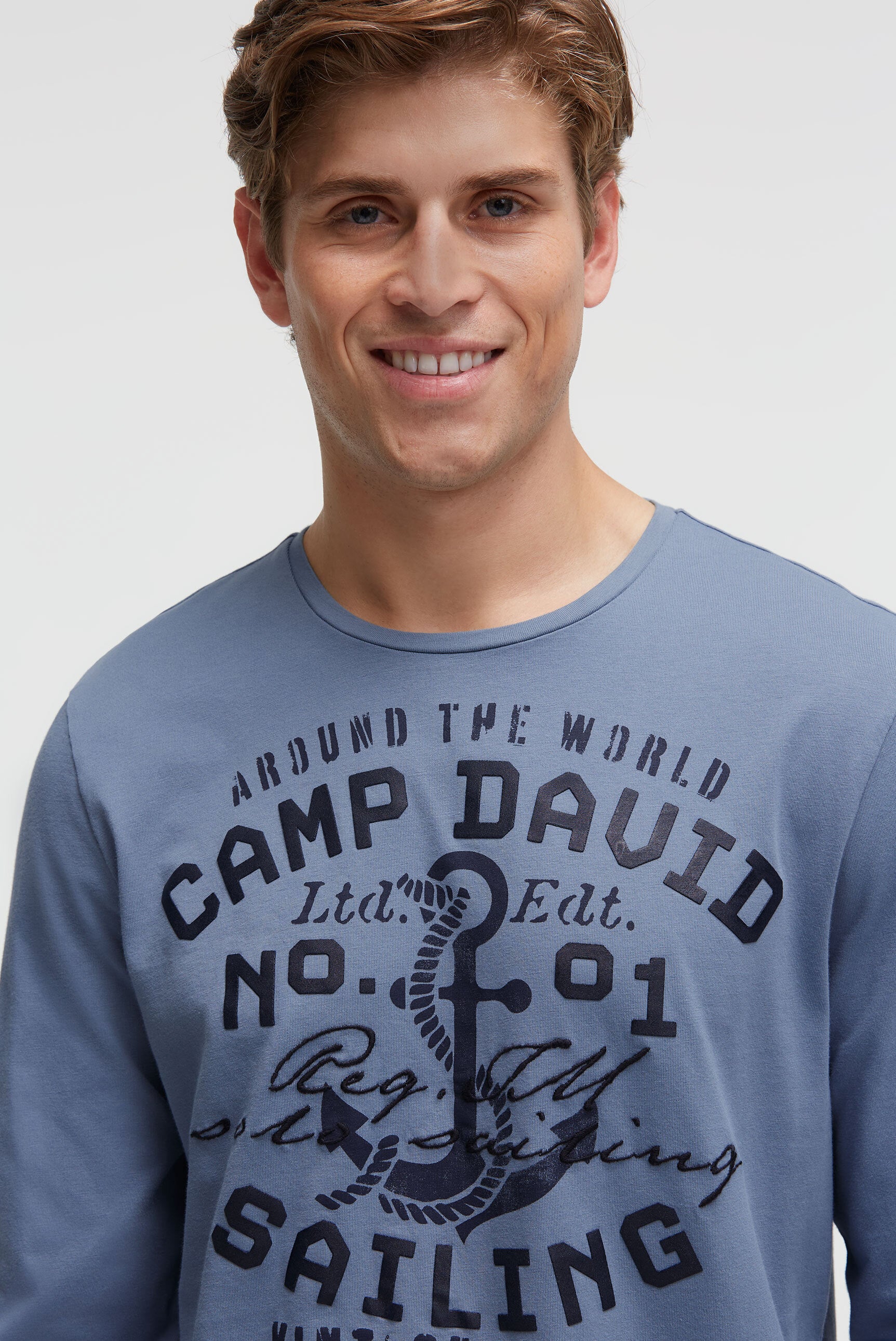 Longsleeve z nadrukiem rubber i haftem - 4