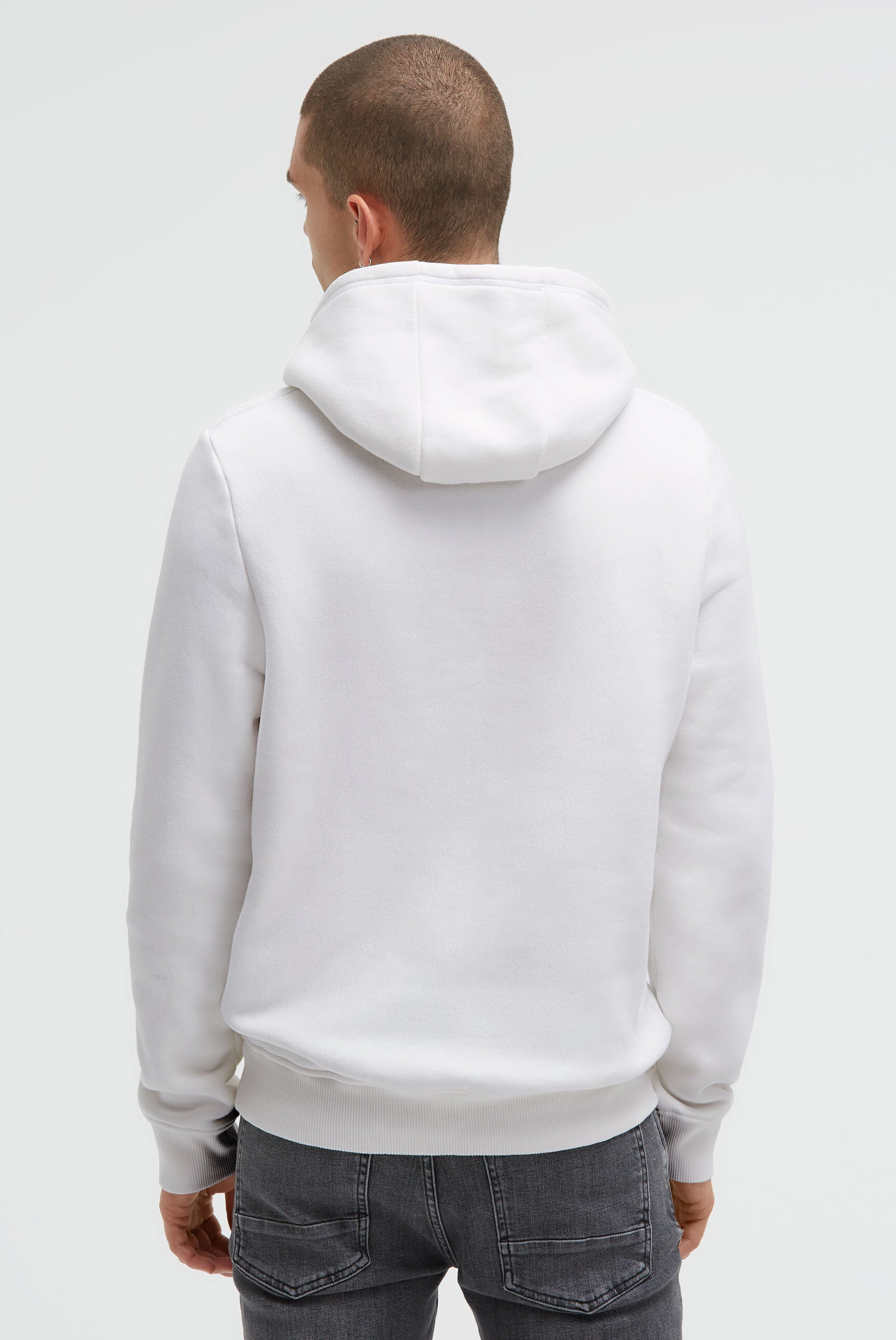 Bluza z kapturem z nadrukiem rubber i taśmami - 5