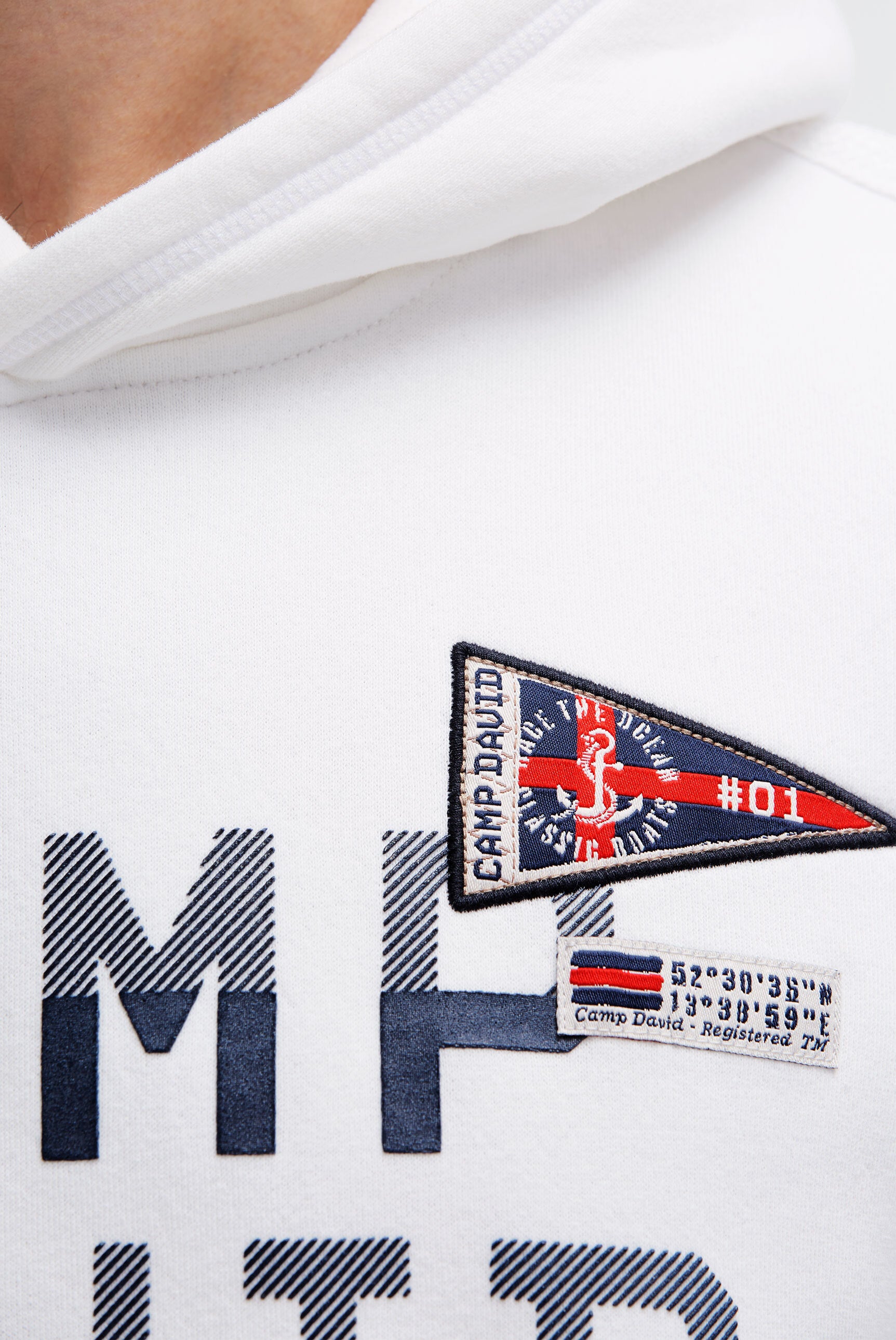 Bluza z kapturem z nadrukiem rubber i taśmami - 6