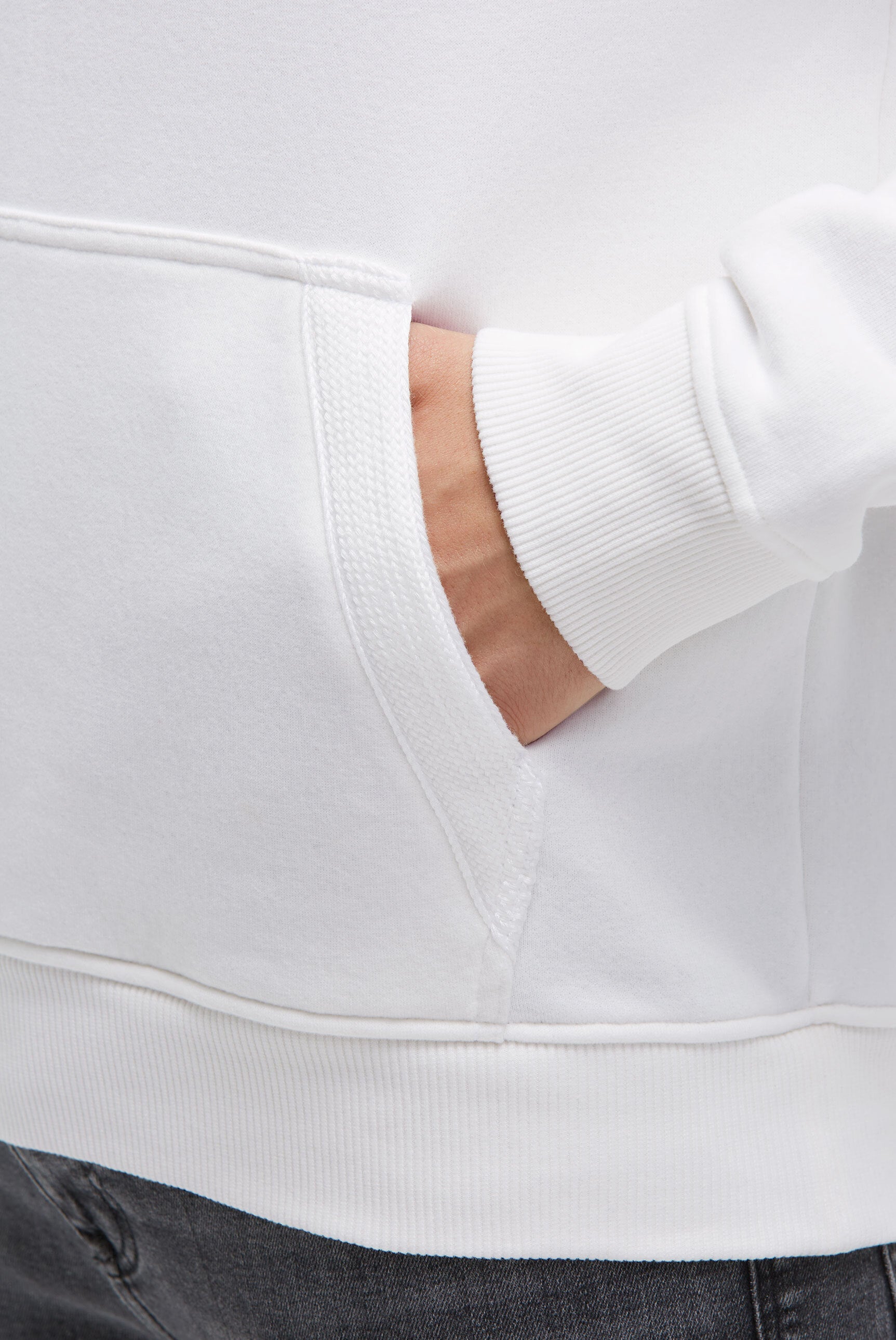 Bluza z kapturem z nadrukiem rubber i taśmami - 7