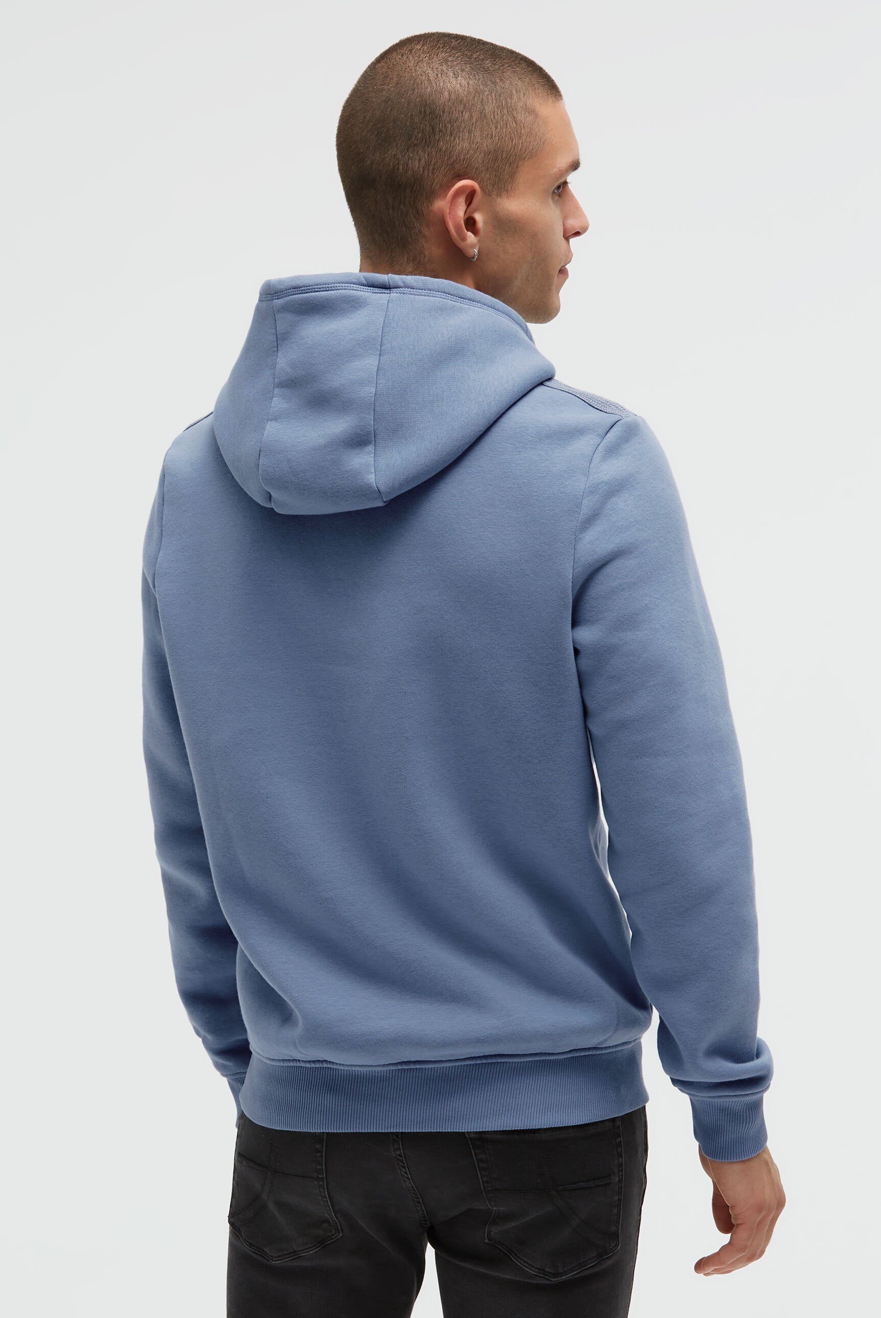 Bluza z kapturem z nadrukiem rubber i taśmami - 5