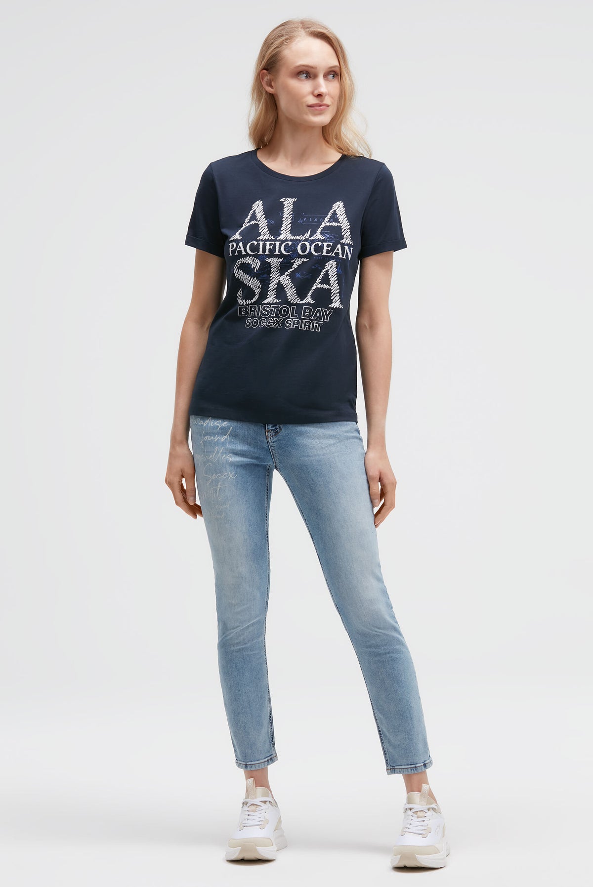 T-Shirt mit Alaska Print blue navy - 3