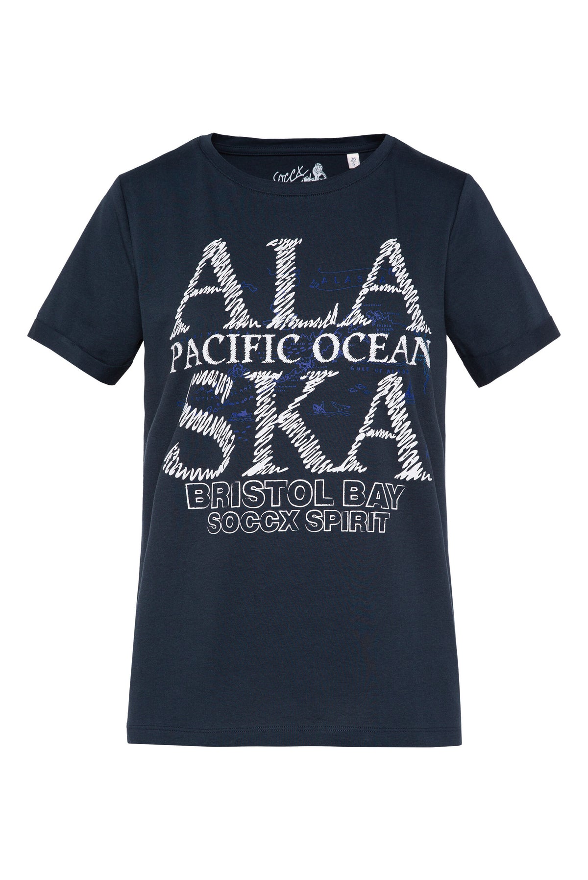 T-Shirt mit Alaska Print blue navy