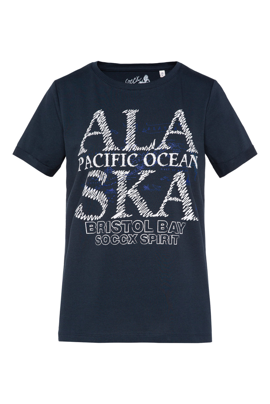 T-Shirt mit Alaska Print blue navy