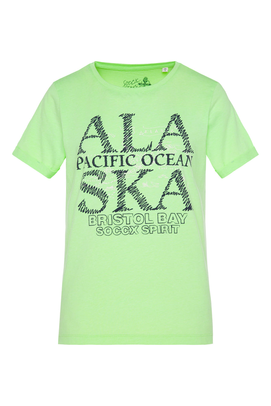 T-Shirt mit Alaska Print lime punch