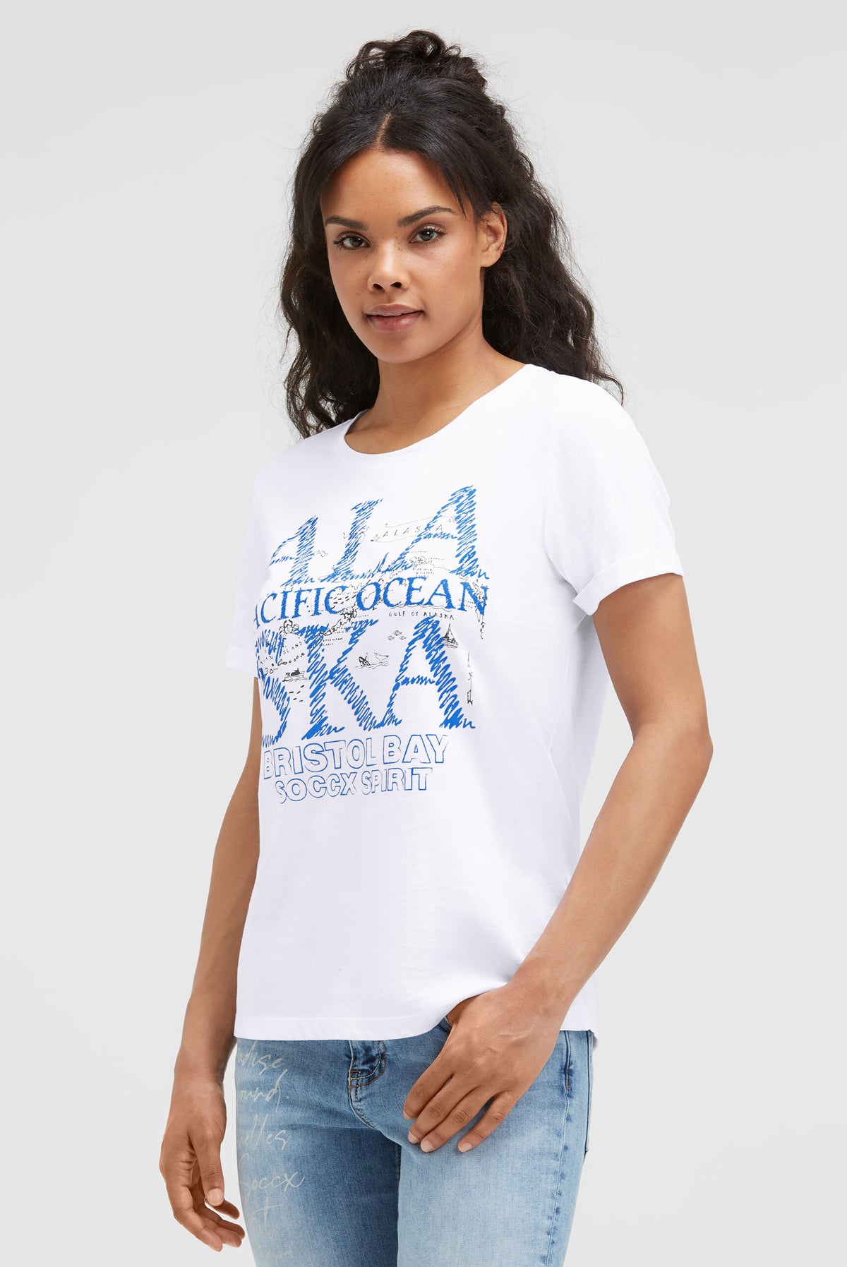 T-Shirt mit Alaska Print opticwhite - 2