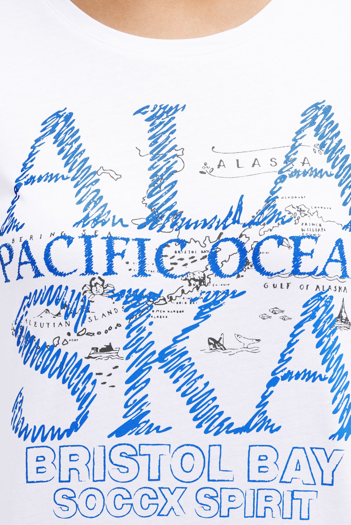 T-Shirt mit Alaska Print opticwhite