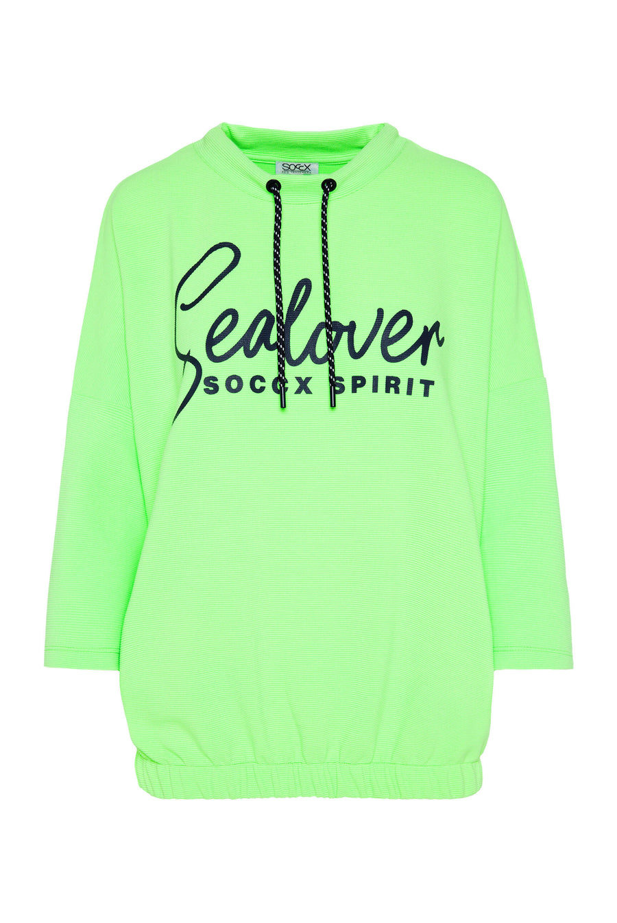 Sweatshirt mit verkürzten Ärmeln und Gummizugsaum lime punch